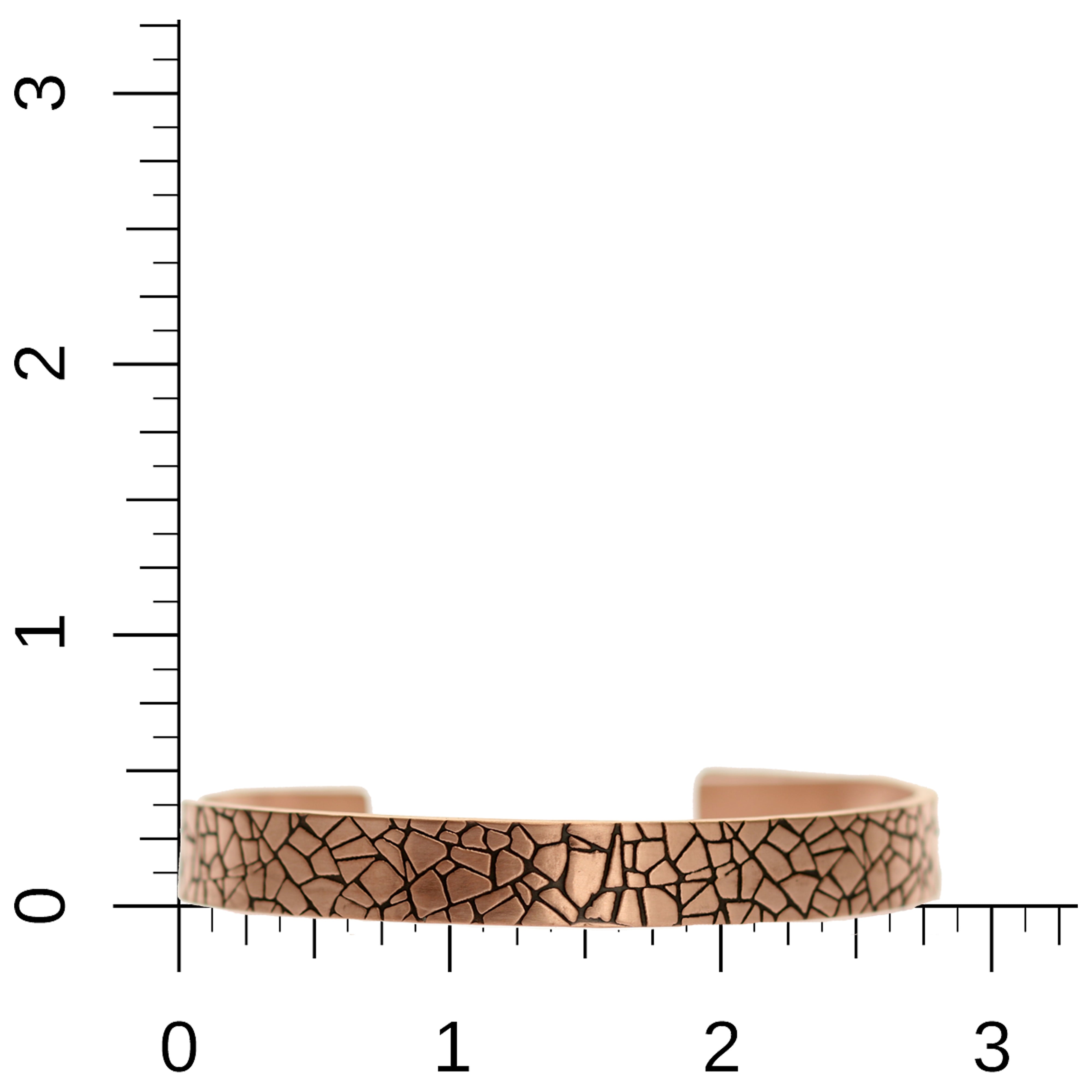 Men's Embossed Mosaic Solid Copper Cuff Bracelet - 10mm Wide Handmade Bangle for Casual Wear & Gift Giving