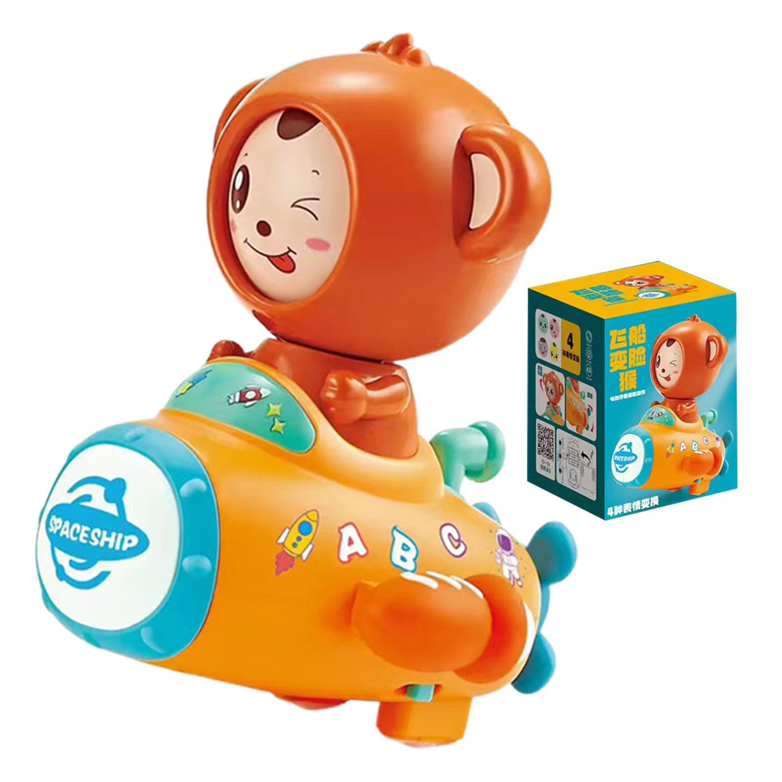 Electric Monkey Toy for Kids - Interactive Electronic Animal Spaceship Toy with Music & Sounds | Fun Birthday Gift for Boys & Girls Ages 3-5 | Perfect for Playtime, Learning & Party Entertainment