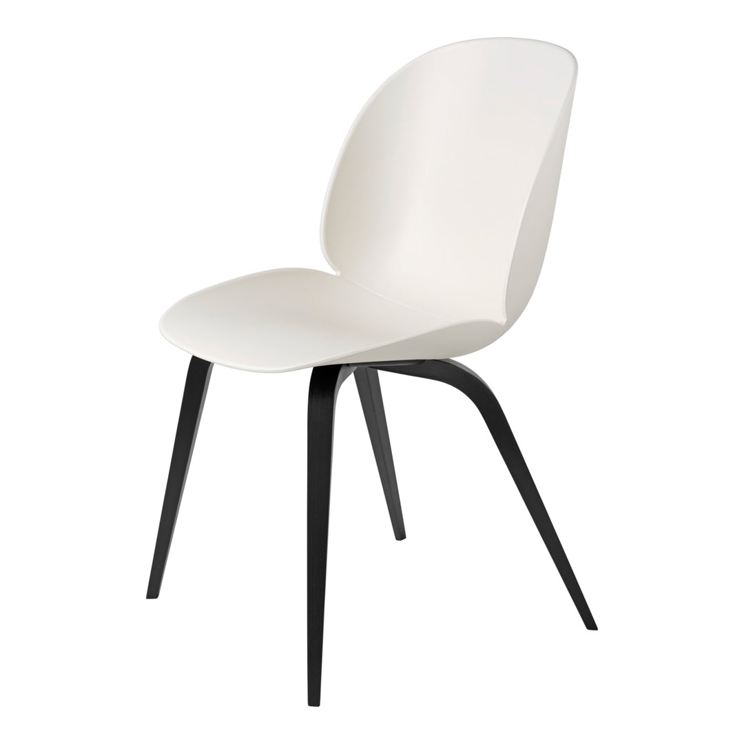 Modern Beetle Dining Chair with Solid Wood Base - Unupholstered Minimalist Design for Kitchen, Dining Room & Office Spaces