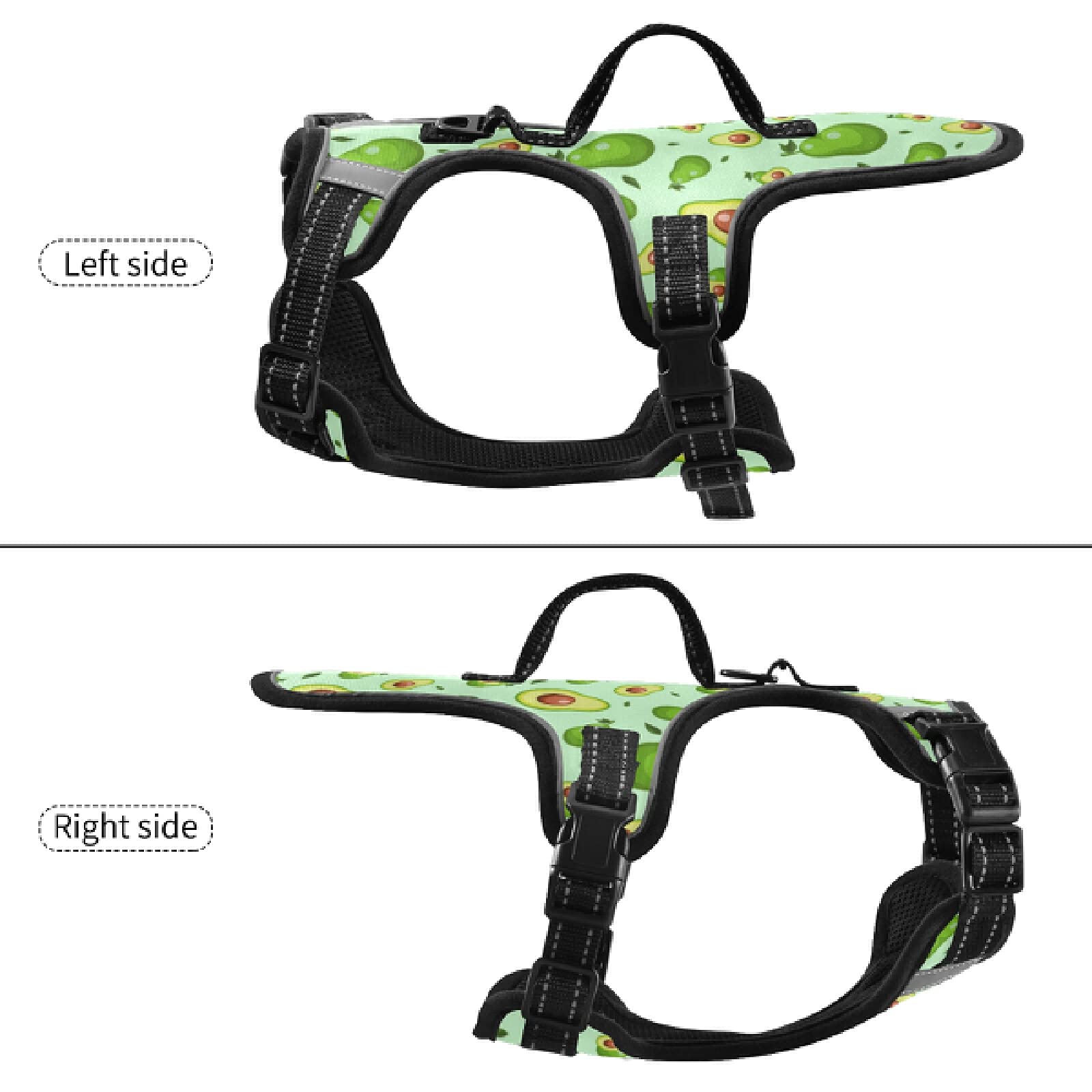 Xigua No-Pull Reflective Dog Harness for Small & Medium Dogs - Breathable Pet Vest with Nylon Handle - Perfect for Walking, Running & Nighttime Safety