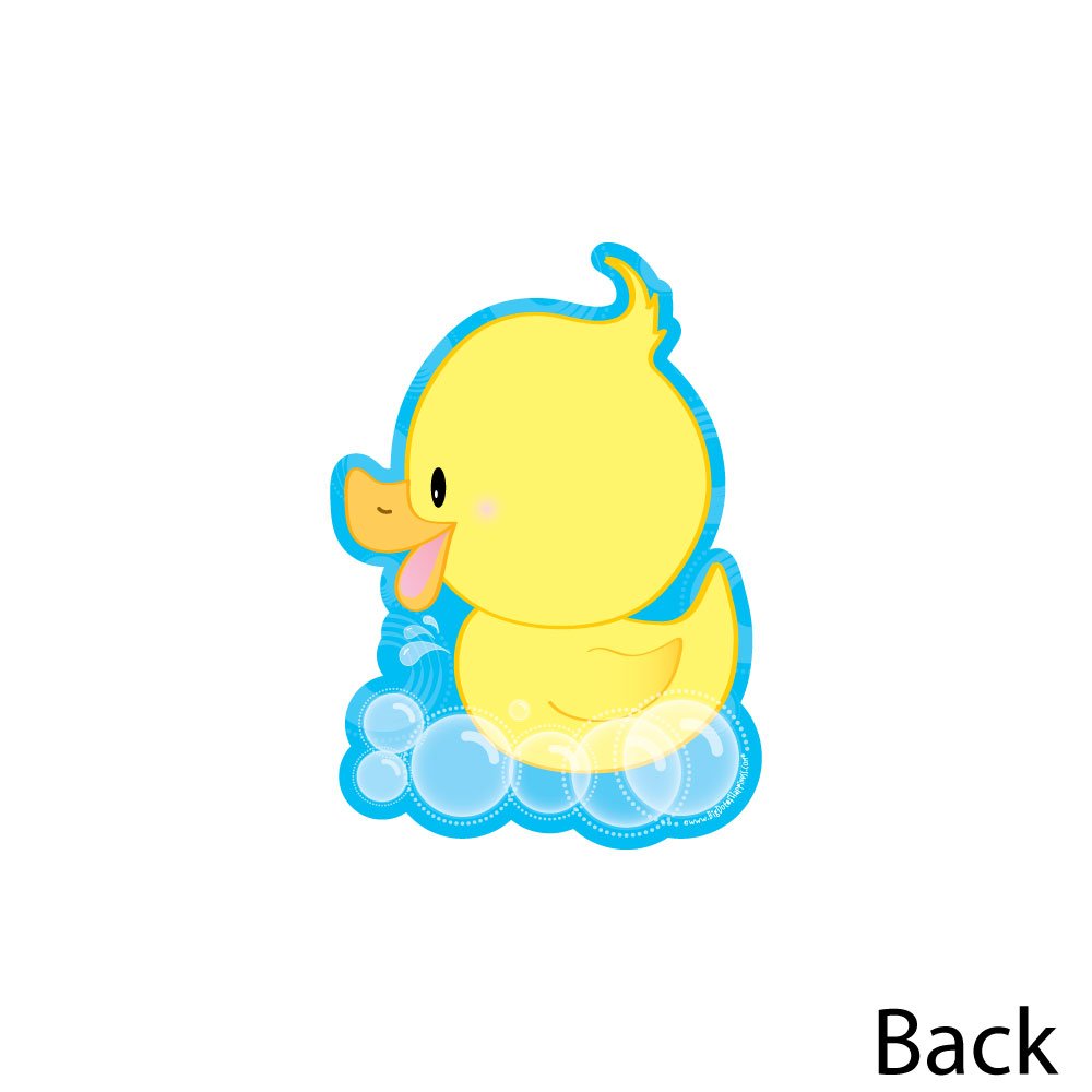 Big Dot of Happiness Ducky Duck Party Decorations - DIY Baby Shower & Birthday Party Essentials - Set of 20 Adhesive Cutouts for Nursery, Classroom & Celebration Decor