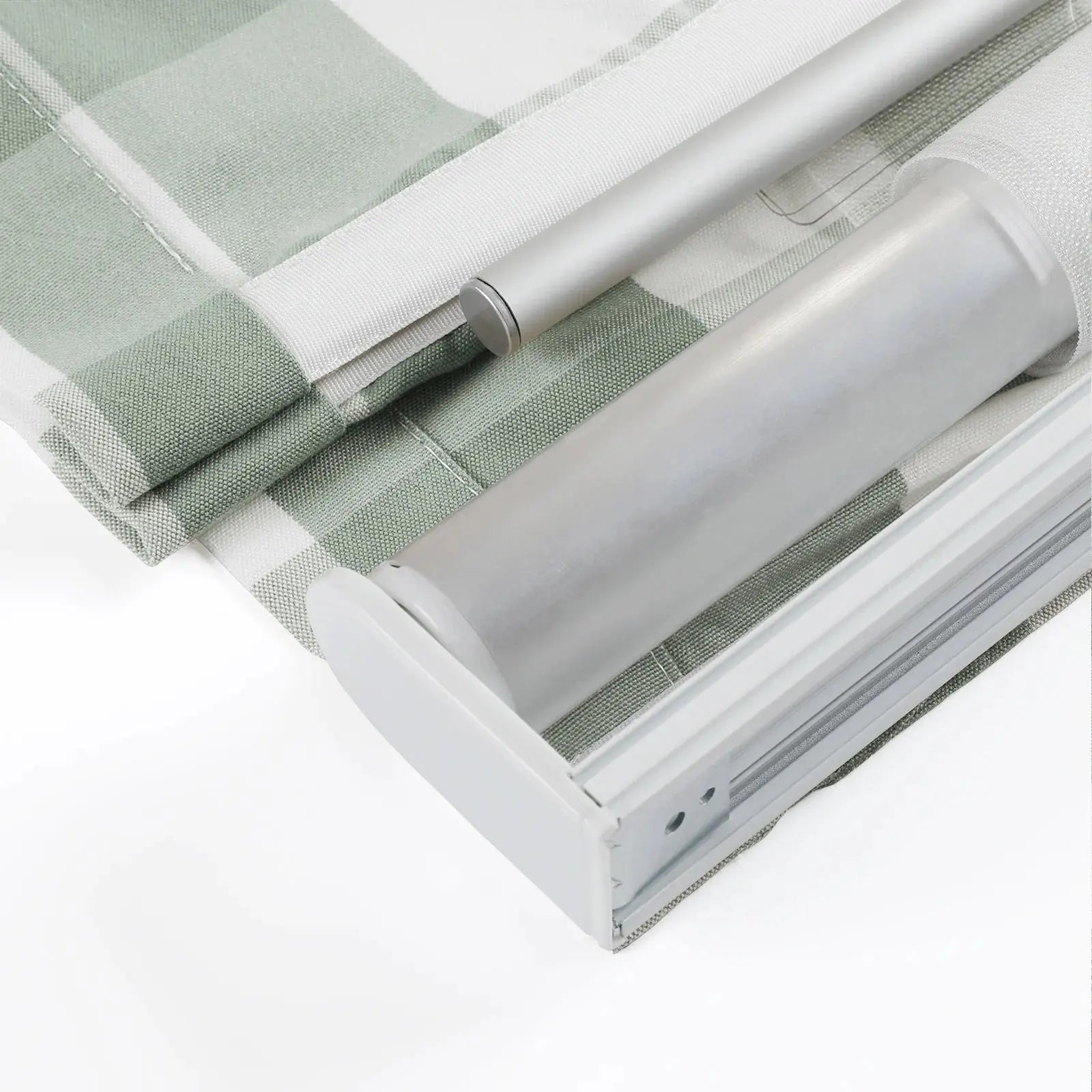 Celia Patterned Cordless Roman Shade Window Treatment - Blackout Fabric for Bedroom & Living Room Privacy & Light Control