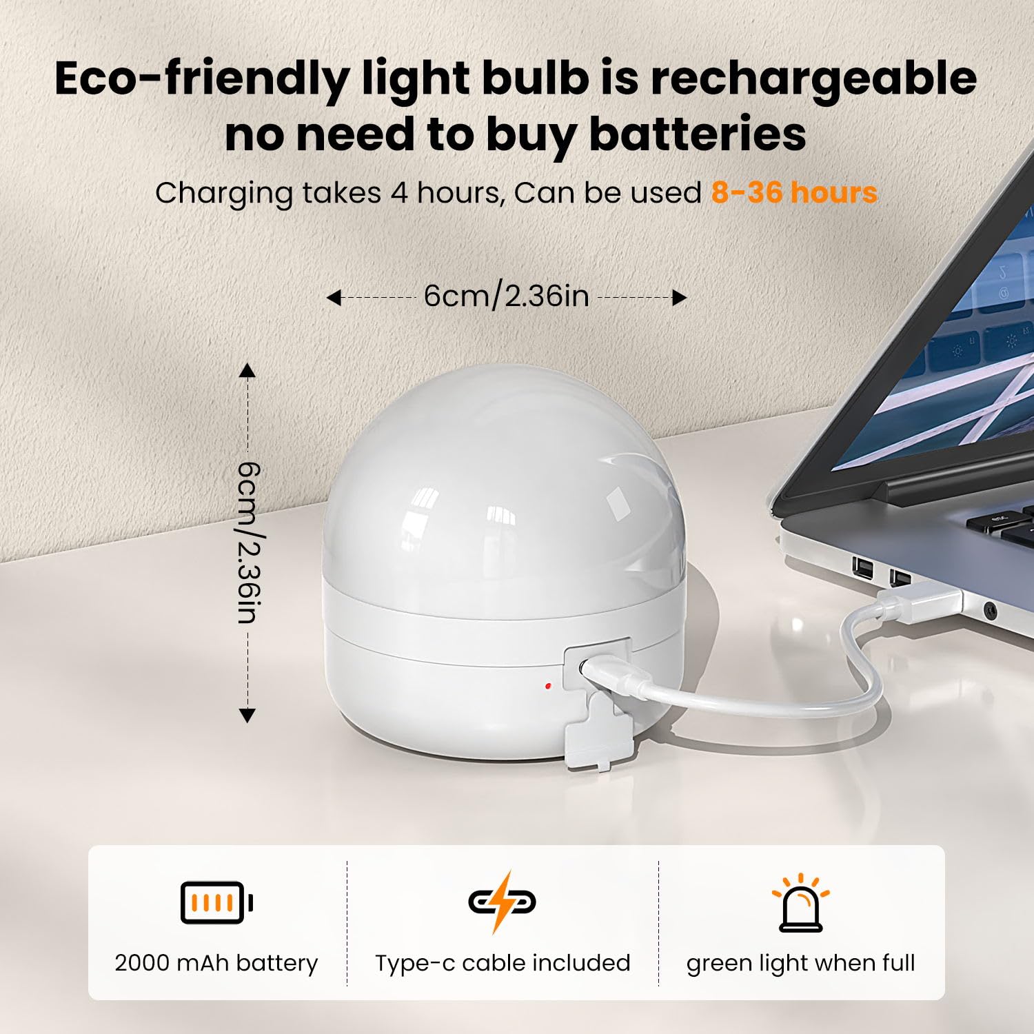 Rechargeable LED Light Bulbs with Remote Control, Timer & 3 Color Temperatures - Battery Operated Puck Lights for Wall Sconce (E12 Base, 2-Pack) - Perfect for Bedrooms, Closets, Stairways & Emergency Lighting
