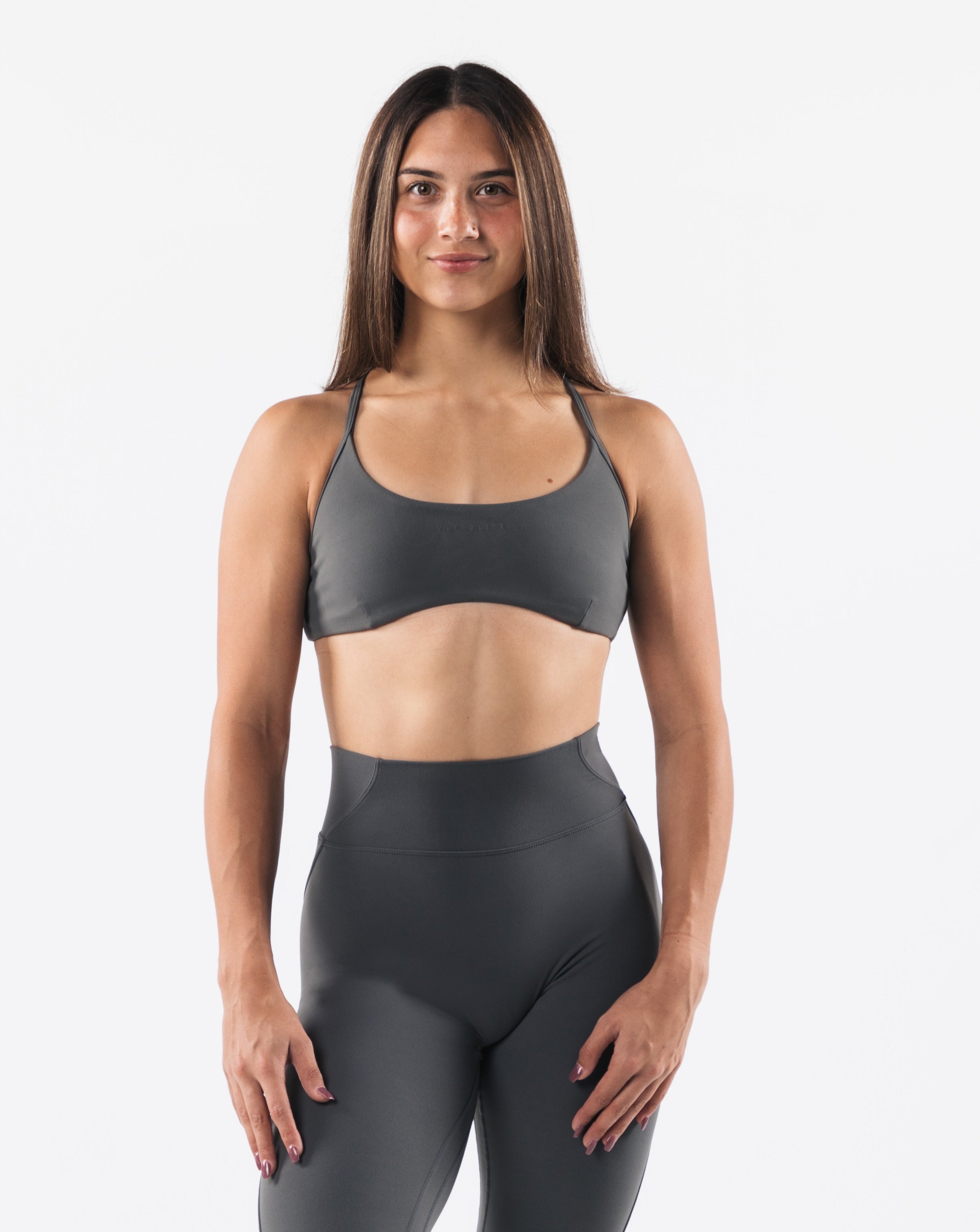Aura Strappy Bra in Pewter - Comfortable & Stylish Underwire Support for Everyday Wear & Special Occasions