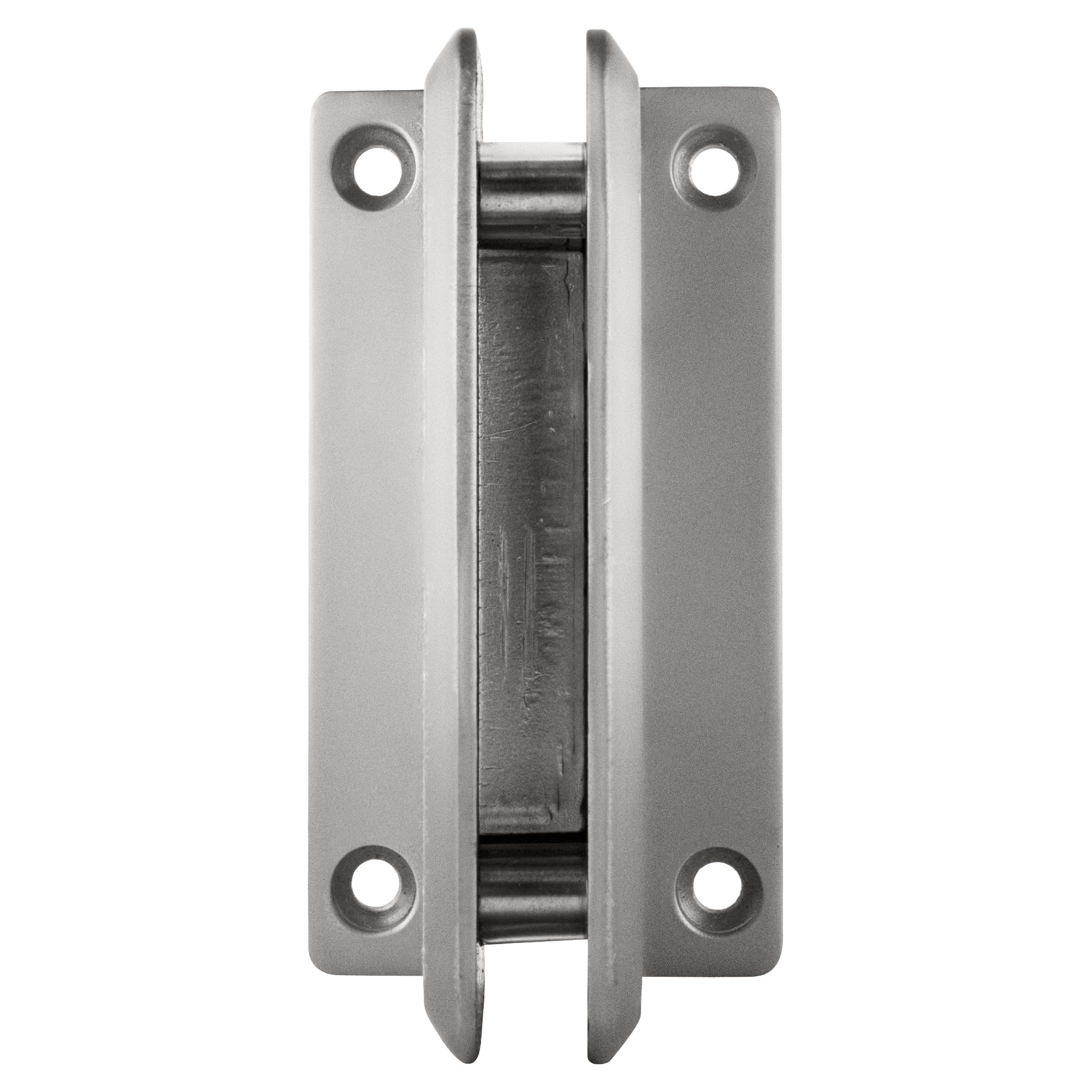 CRL Satin Chrome 337 Series Adjustable Wall Mount Full Back Plate Hinge - Heavy Duty Cabinet Door Hinge for Kitchen, Bathroom & Furniture Installation