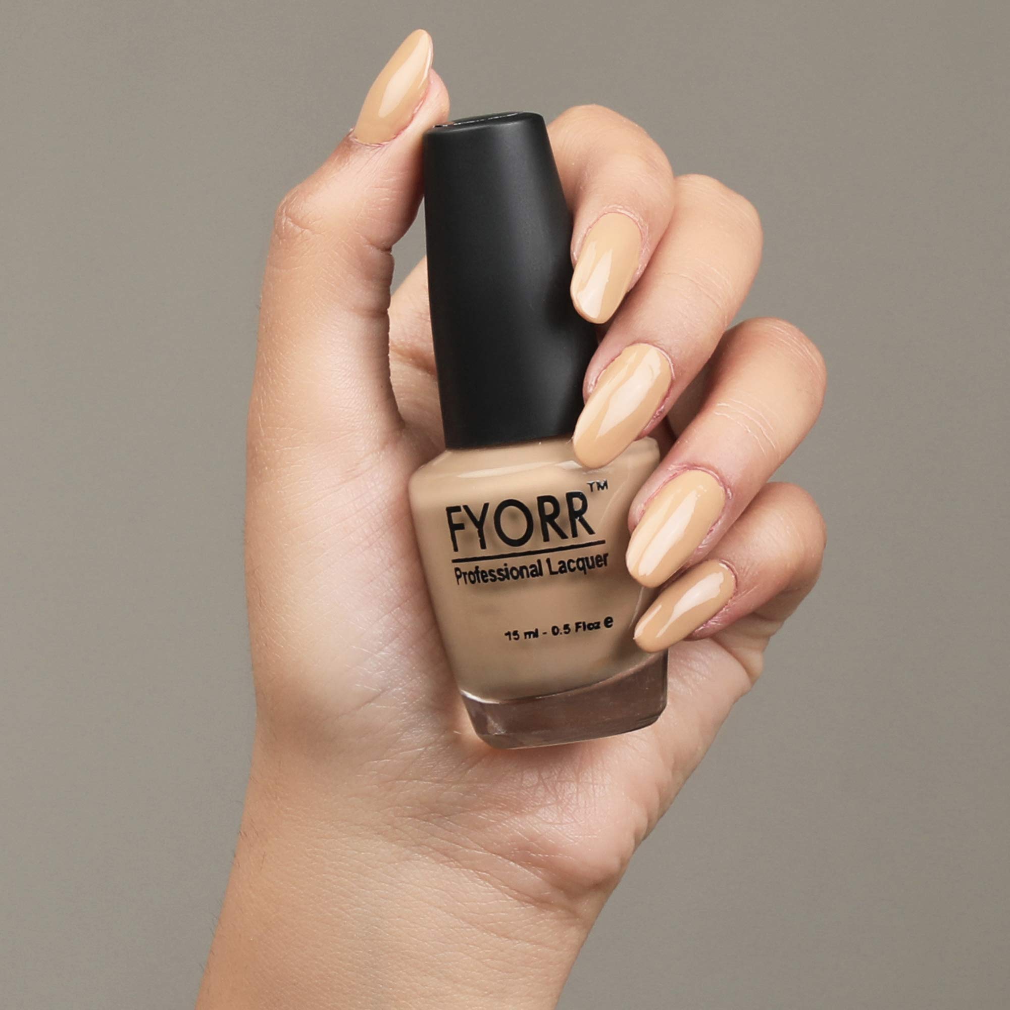 FYORR 15ml Quick Dry Nail Polish - Long Lasting Smooth Matte Finish in Pale Nude | Vegan & Cruelty Free | Perfect for Everyday Wear, Office & Special Occasions