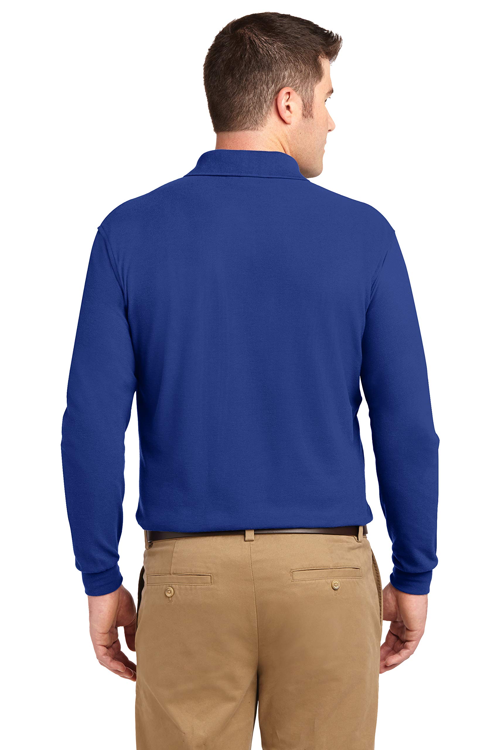 Custom Embroidered Men's Long Sleeve Polo Shirts - Personalized Monogram Business Casual Shirts for Office, Golf & Formal Events | Premium Embroidered Polo Tees for Men