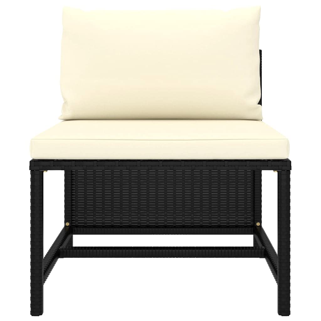 PE Rattan Wicker Sectional Outdoor Sofa with Removable Cushions - Single Seat Garden & Terrace Furniture for Patio, Poolside, and Backyard Relaxation