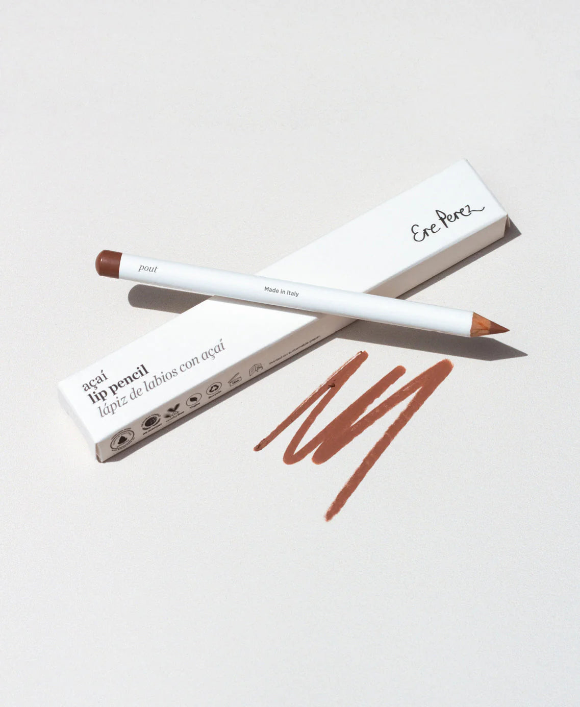 Ere Perez Acai Lip Pencil - Natural Long-Lasting Lip Liner for Women | Vegan & Cruelty-Free Makeup | Perfect for Everyday Wear & Special Occasions