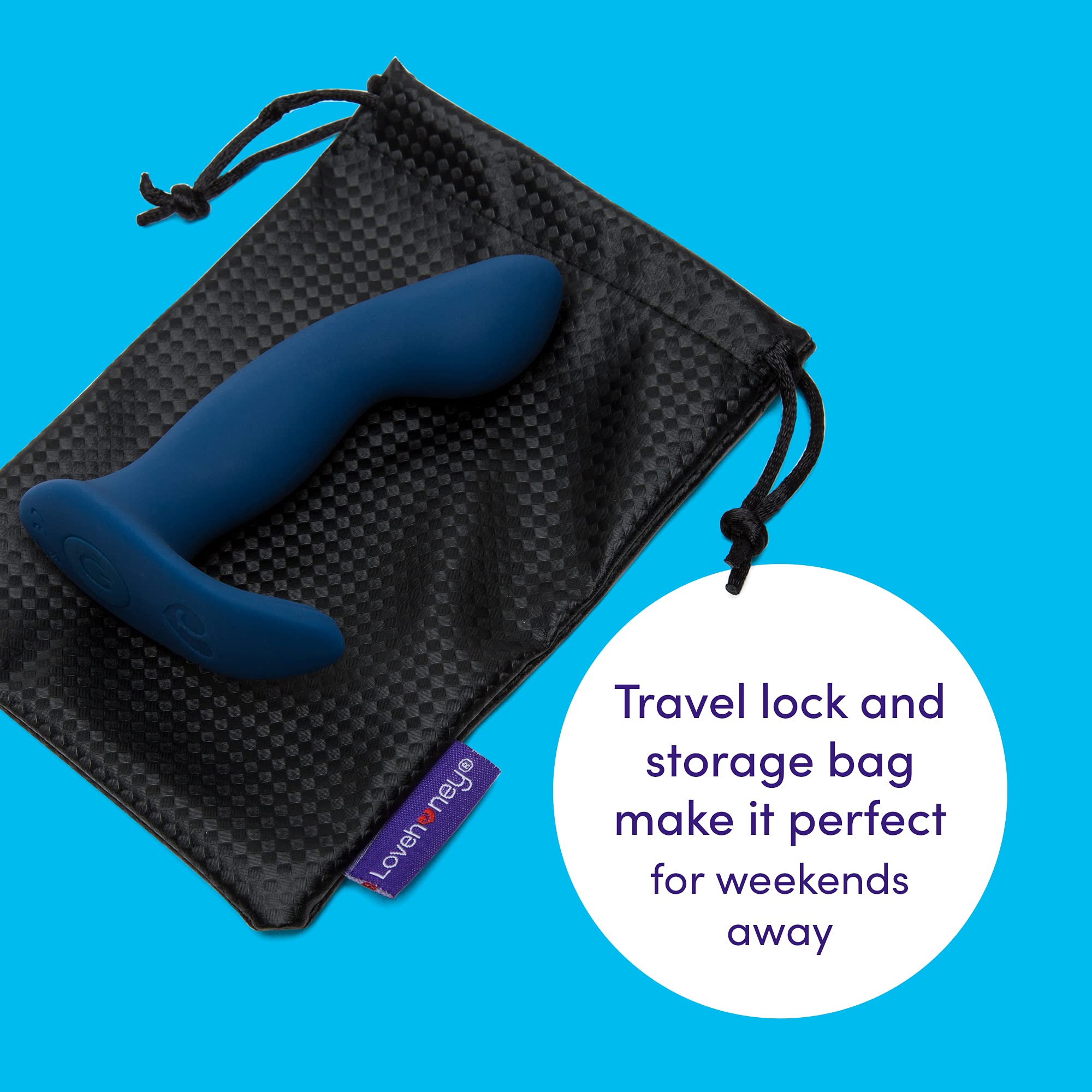 Lovehoney Ignite 20-Speed Vibrating Prostate Massager - Waterproof Silicone Anal Stimulator for Men & Couples | Blue Adult Sex Toy for Enhanced Pleasure & Intimate Play | Perfect for Solo Exploration & Partnered Adventures