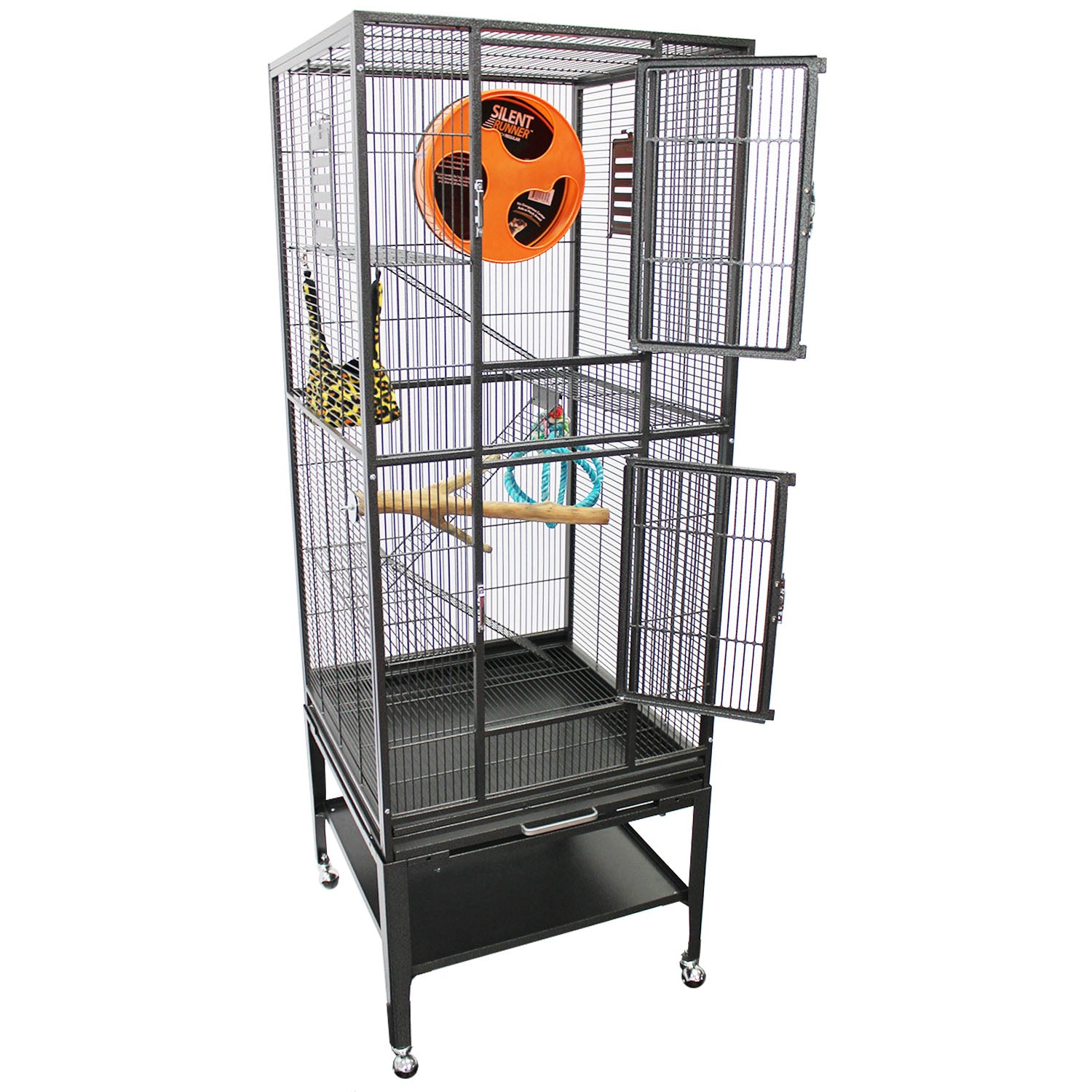 Premium Madagascar Cage & Starter Kit for Sugar Gliders - Complete Habitat Set with Accessories for Small Exotic Pets - Perfect for Home, Nursery, or Vet Clinic Use