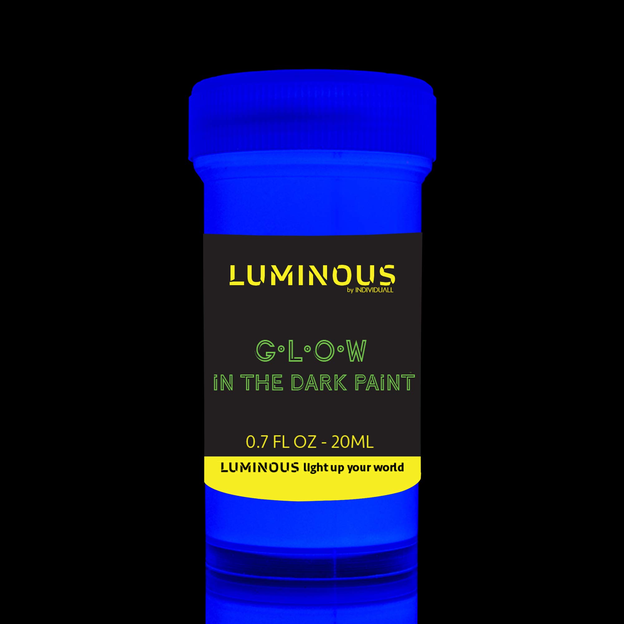 Glow in The Dark Paint Set of 8 - Long Lasting Phosphorescent Neon Paints for DIY Crafts, Easter Egg Decorations & Nighttime Art Projects - 8 x 20ml (0.7 fl oz) Luminous Paint Kit for Home, Party & Kids Activities