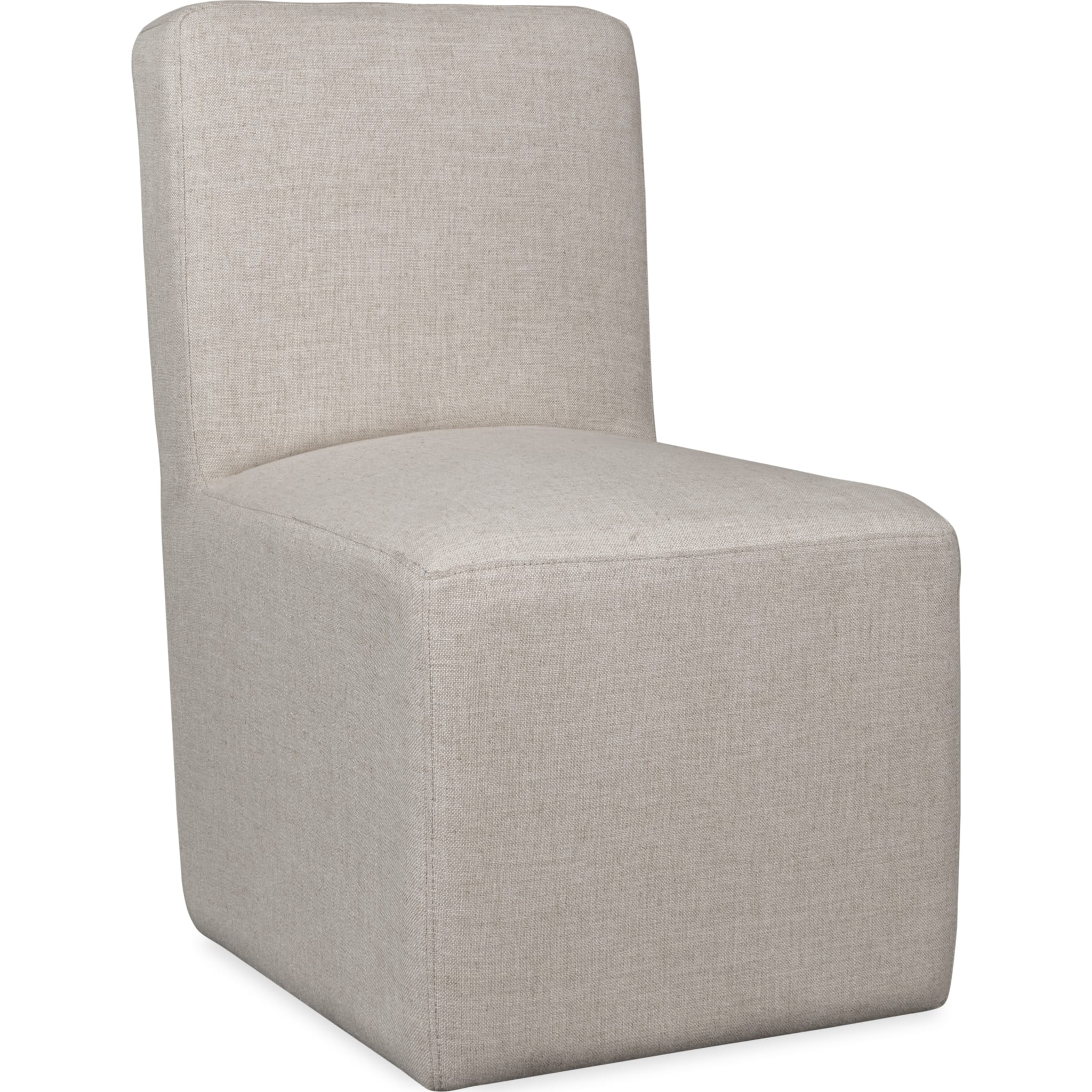 Liv Fully Upholstered Dining Chair in Natural Linen - Comfortable Modern Kitchen & Dining Room Furniture for Home, Restaurant & Office Use