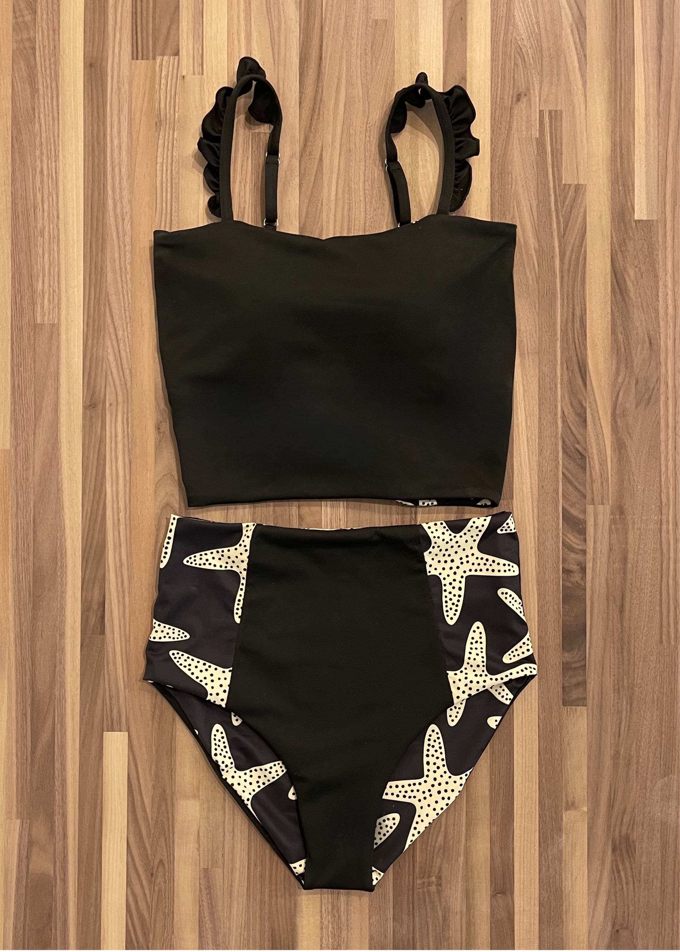 Ava Starfish Reversible Tankini Swimsuit - Women's Two-Piece Bathing Suit with Adjustable Straps | Perfect for Beach Vacations, Pool Parties & Summer Getaways