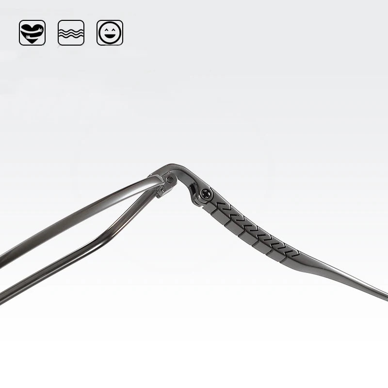 Bclear Men's Full Rim Square Titanium Eyeglasses 86699 - Lightweight Durable Frame for Work, Reading & Everyday Use
