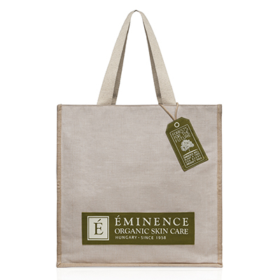 Eminence Organics Large Jute Bag - Eco-Friendly Reusable Shopping Tote for Groceries, Beach, and Farmers Market