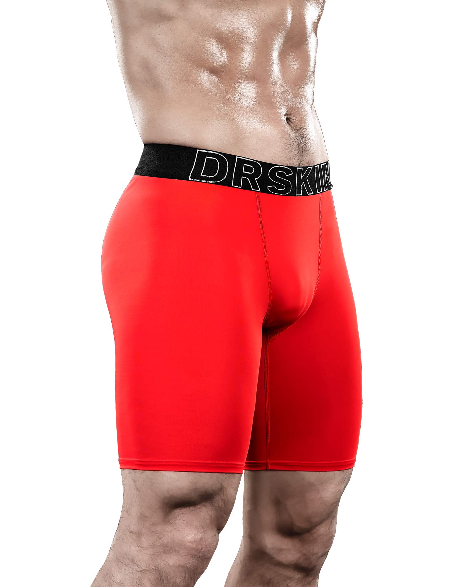 DRSKIN Men's Compression Shorts 1/3 Pack - Moisture Wicking Running Tights, Cool Dry Workout Leggings for Sports & Gym - Active Baselayer Rashguard for Cycling, Basketball & Training