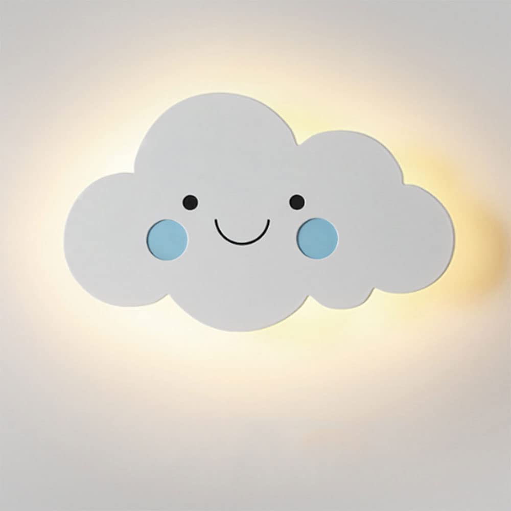 Modern Kids' Bedroom & Living Room LED Wall Lamp - Minimalist Acrylic & Iron Cloud Design, Cute Cartoon Sconce Light for Nursery Decor | Perfect for Children's Rooms, Playrooms & Cozy Reading Nooks