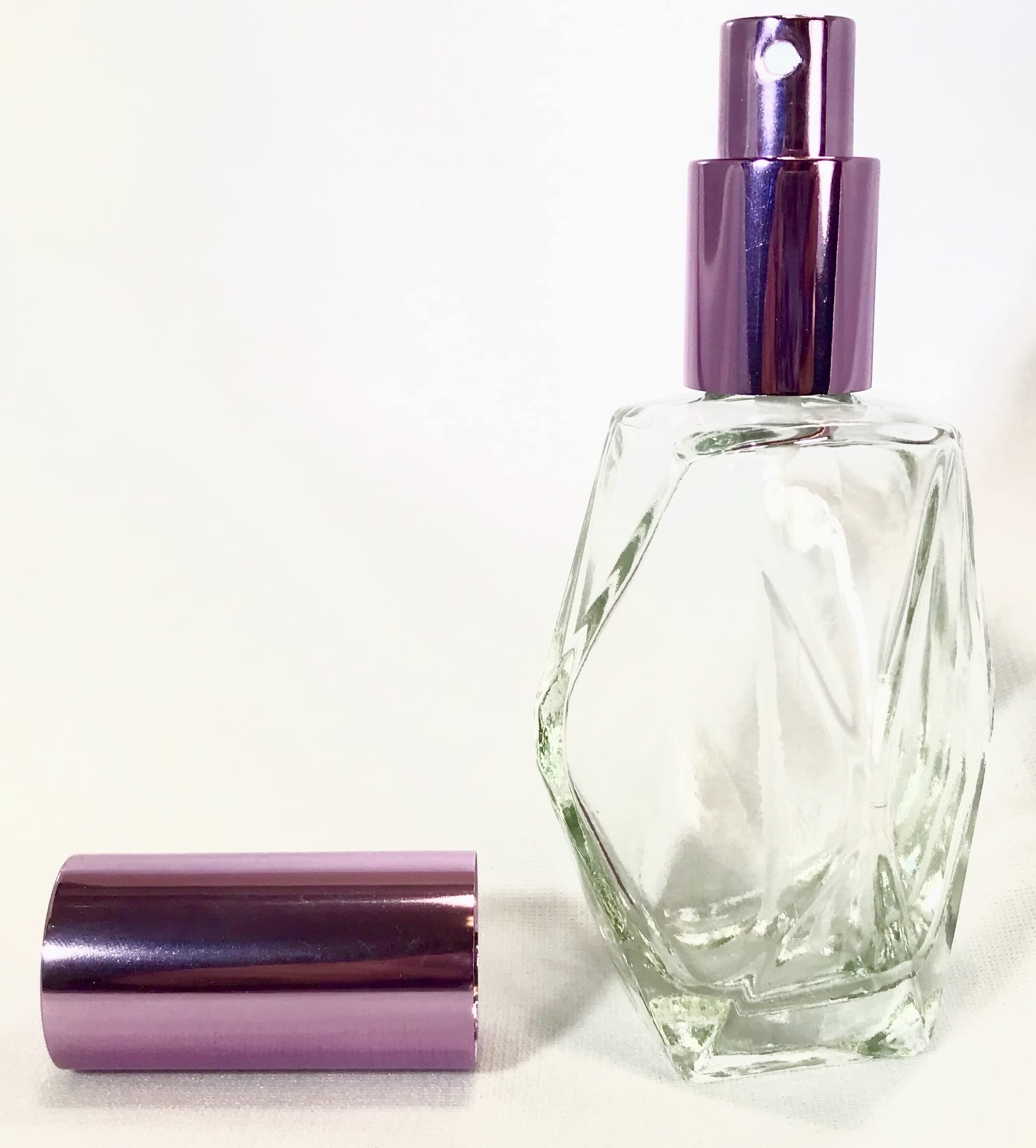 Premium Diamond Spray Bottle - 2 oz Refillable Fine Mist Perfume Atomizer for Essential Oils, Cologne & Aromatherapy (72 Pack, Purple) - Perfect for Travel, Home Spa & Gift Giving