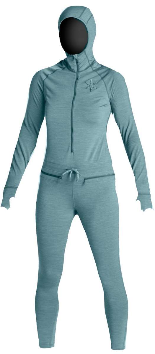 Airblaster Women's Merino Ninja Suit 2024 - Premium Wool Base Layer for Skiing, Snowboarding & Winter Sports | Warm Thermal Underwear for Cold Weather Activities