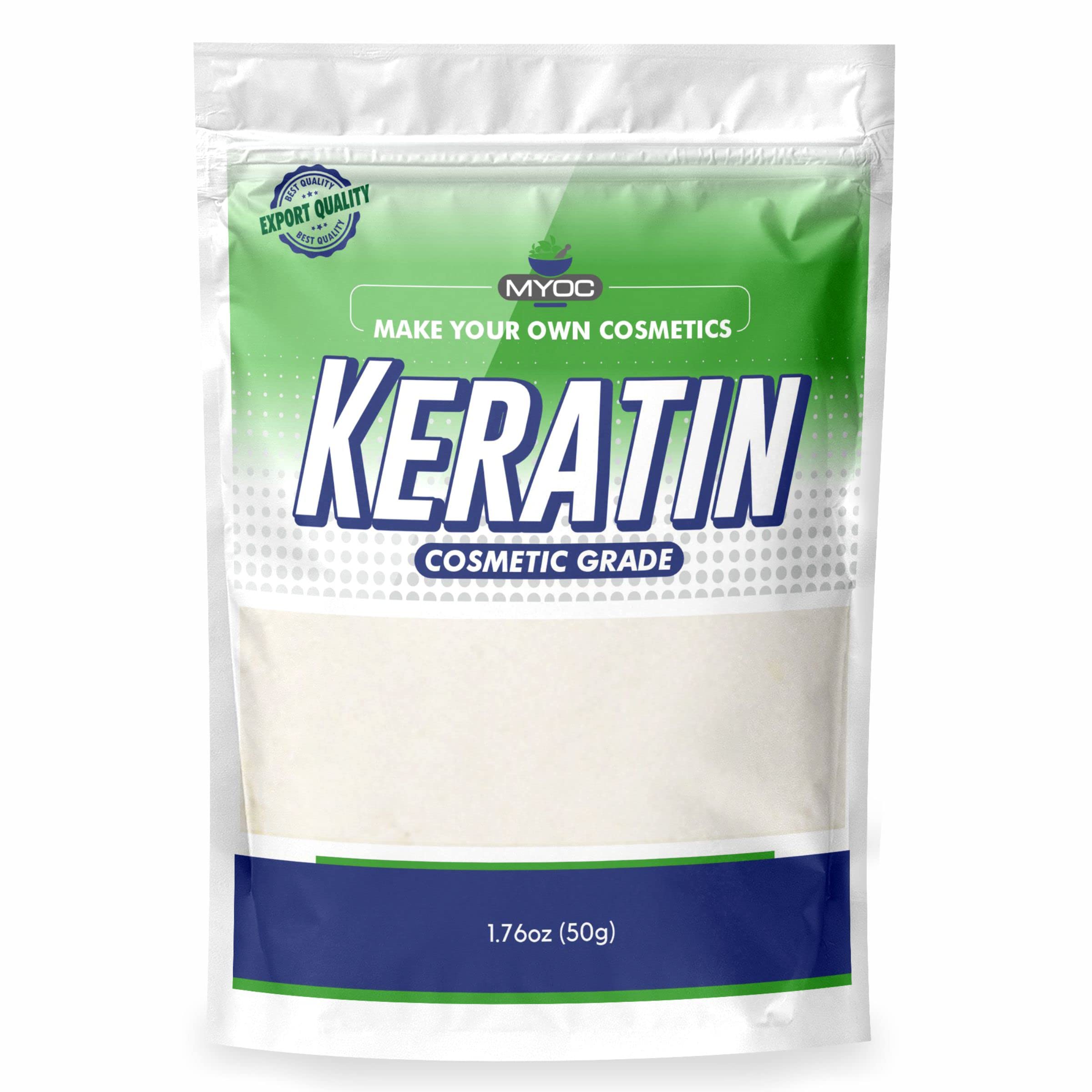 Pure Keratin Powder 50g (1.76oz) - Bulk Keratin for Hair & Nail Care - Strengthening Protein for Shampoo, Conditioner & Beauty Products - DIY Hair Treatment & Professional Salon Use