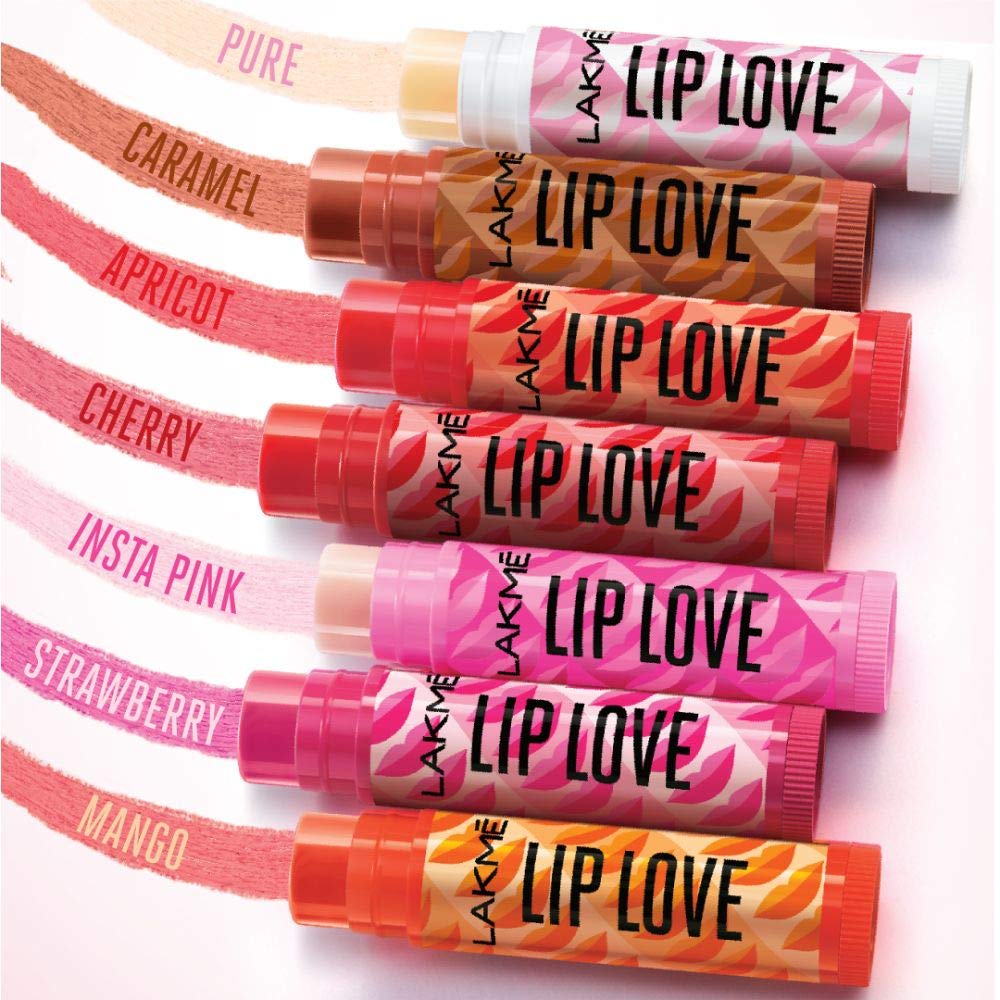 LAKMÉ Lip Love SPF 15 Lip Balm - Insta Pink, 4.5g | Moisturizing, Smooth & Soft Lips | Sun Protection | Perfect for Daily Use, Outdoor Activities & Makeup Routine