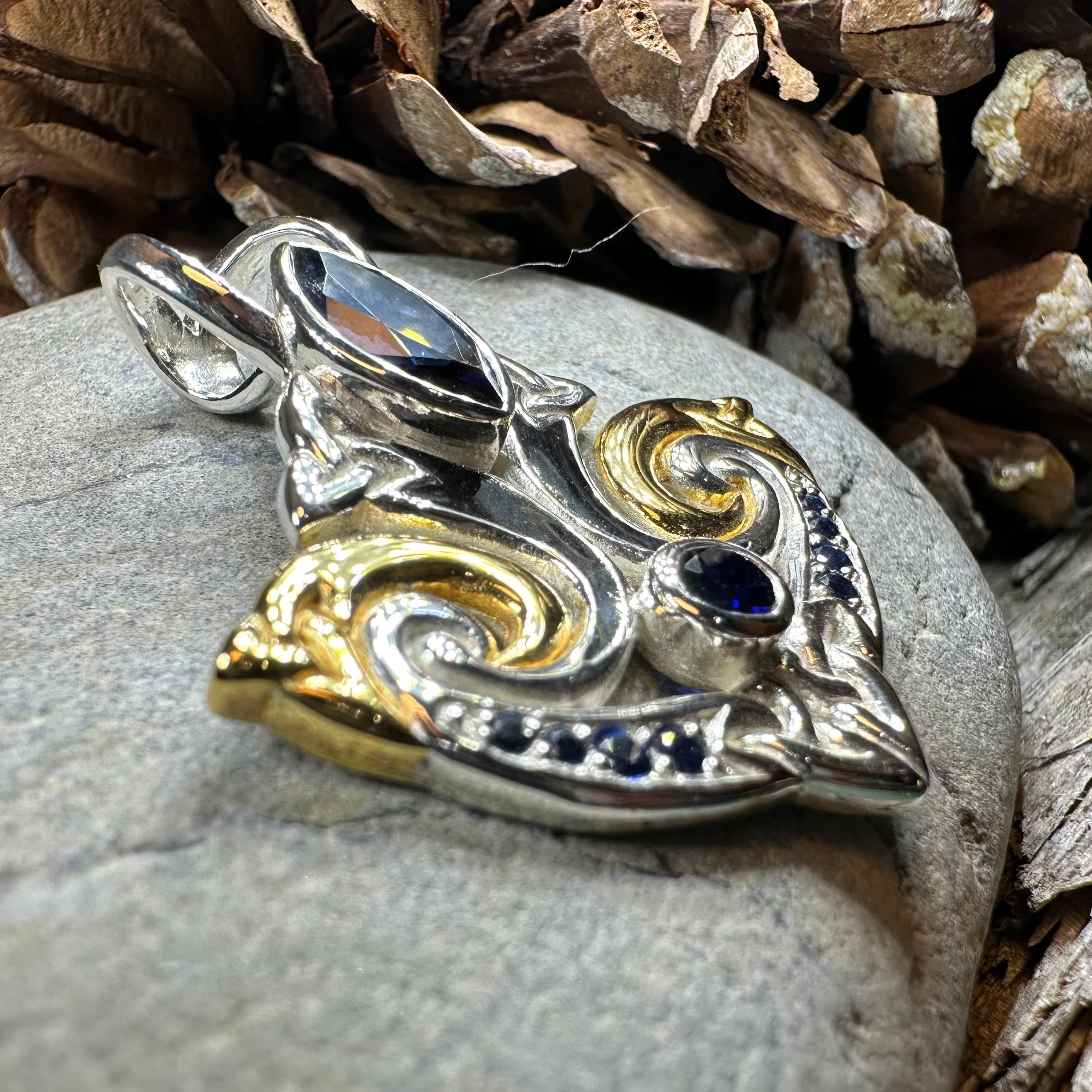 Celtic Triquetra Gemstone Necklace for Women - Sterling Silver Pendant with Birthstone Charm - Spiritual Jewelry for Protection & Good Luck - Perfect Gift for Birthday, Anniversary & Special Occasions