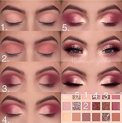 SUNISA 18-Color Nude Eyeshadow Palette with 5 Mini Makeup Brushes & 3 Beauty Blender Sponges - Complete Makeup Kit for Professional & Everyday Use - Perfect for Travel, Bridal, and Party Looks