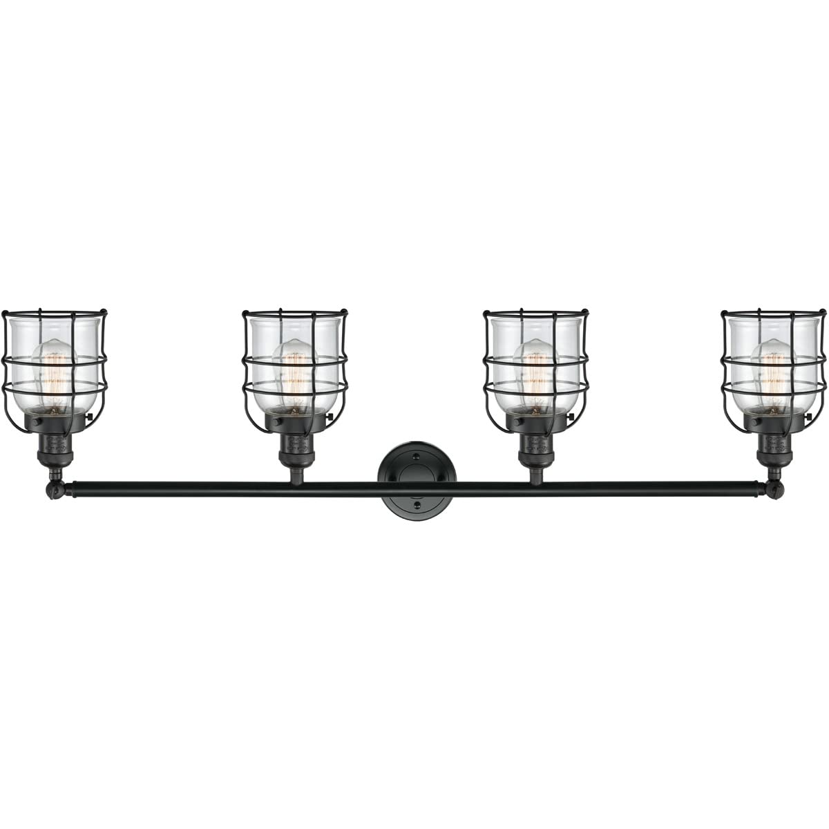 Franklin Restoration Collection 215-BK-G52-CE-LED Modern LED Bathroom Vanity with Mirror - Black Finish for Contemporary Home Decor (Bathroom Lighting & Storage Solution)