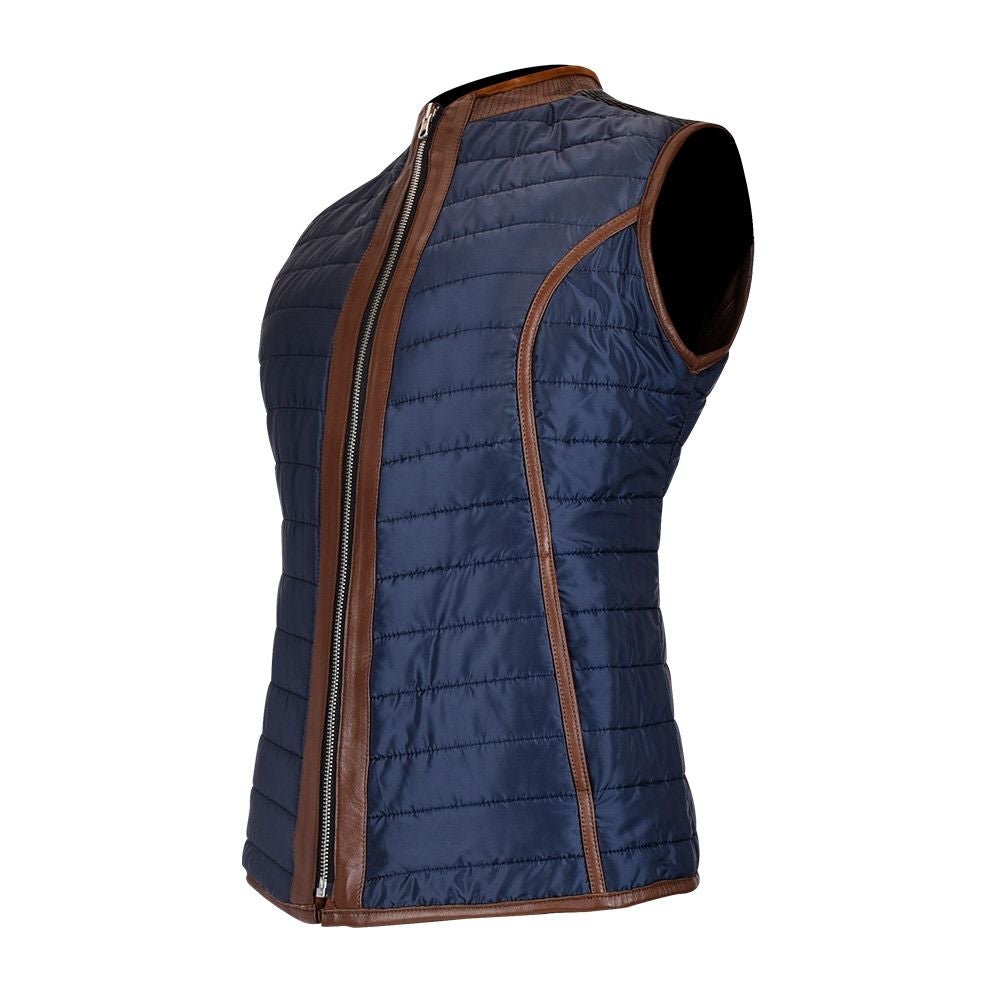 Women's Reversible Lambskin Vest - Soft Western Fashion Cuadra Brown Jacket for Casual Wear & Outdoor Activities