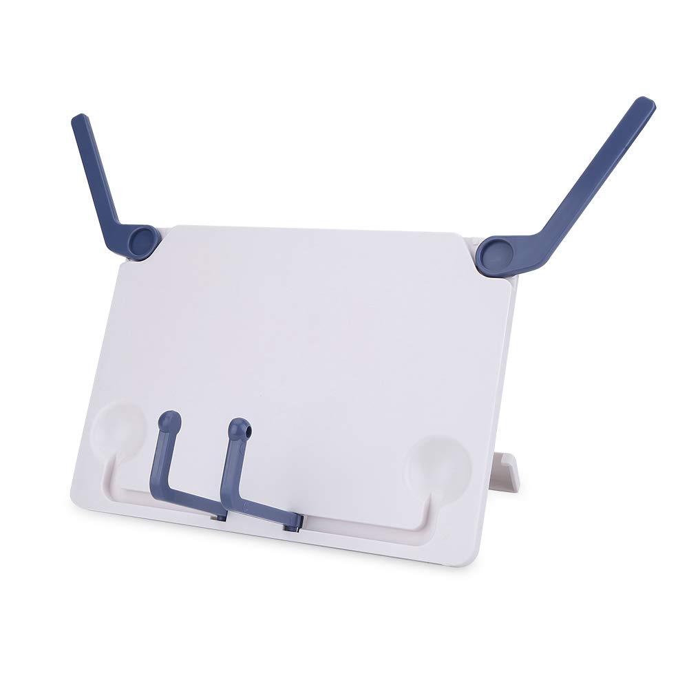 Zerone Portable Foldable Book Stand - Adjustable Reading & Music Stand for Desk, Tabletop, Training - Perfect for Home, Office & Study Use