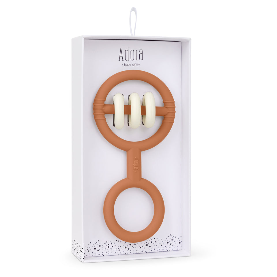 Adora Bebe Baby Rattle Teether Toy - Soft Chewable Teething Toy for Infants & Toddlers - Perfect for Soothing Sore Gums & Sensory Play
