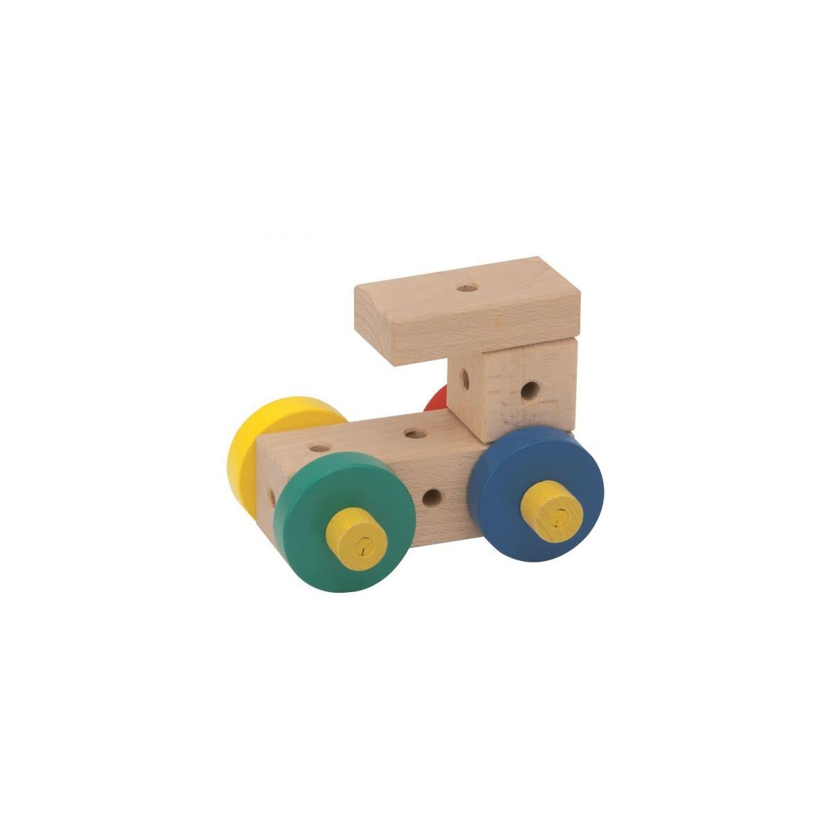 Matador M070 Wooden Building Blocks Set - PEFC Certified Austrian-Made Construction Toy for Kids, Multicolor (21070) - Perfect for Creative Play, STEM Learning & Family Bonding