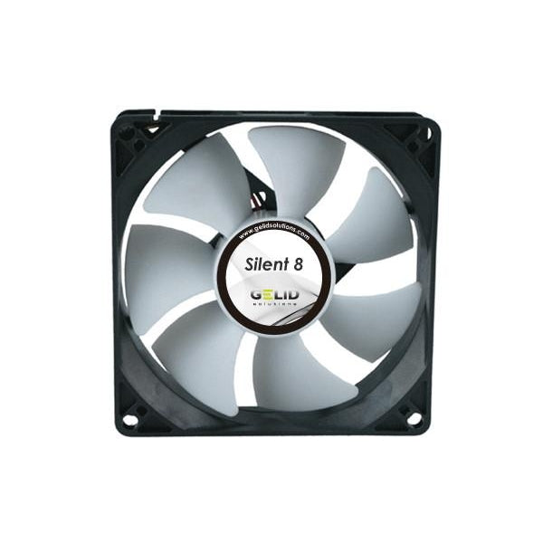 Gelid Silent 8 80x80x25mm FN SX08 16 High-Performance Cooling Fan - Quiet PC Case Fan for Computer, Gaming Rig & Home Office Setup