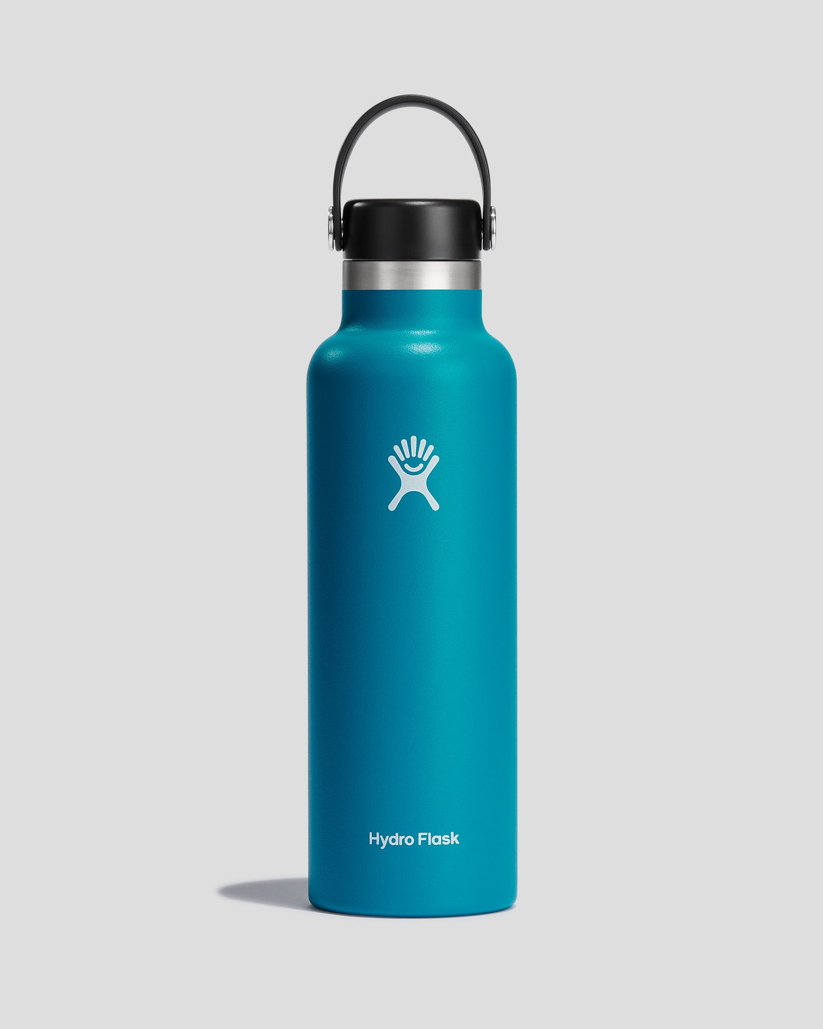 Hydro Flask Standard Mouth Water Bottle 621ml (21oz) - Insulated Stainless Steel Vacuum Flask for Hot & Cold Beverages - Perfect for Hiking, Camping, Gym & Outdoor Activities - Laguna Color