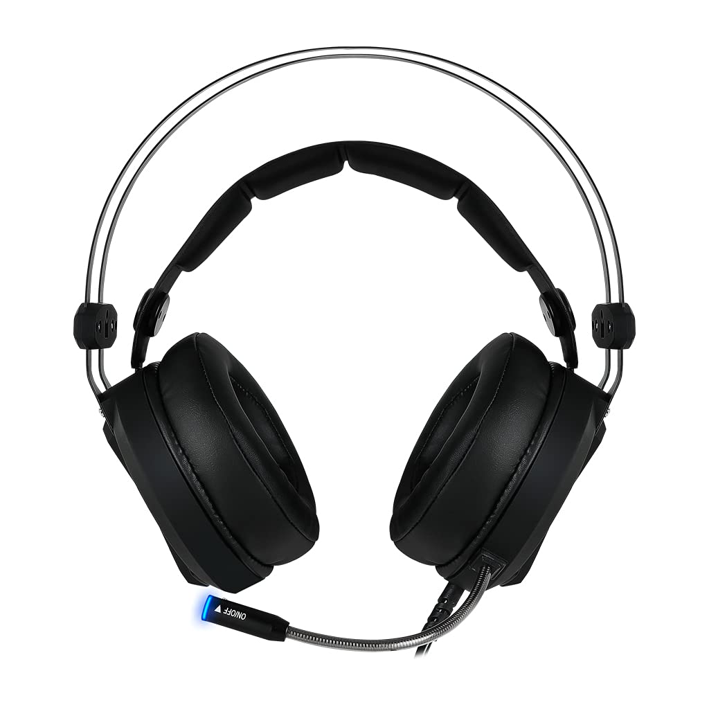 NOX ANC Active Noise Cancelling Gaming Headset - 7.1 Channel Surround Sound Stereo Headphones with Comfortable Leather Earcups, USB Connectivity for PC & Laptop (Black Hole) - Perfect for Competitive Gaming, Streaming & Office Work