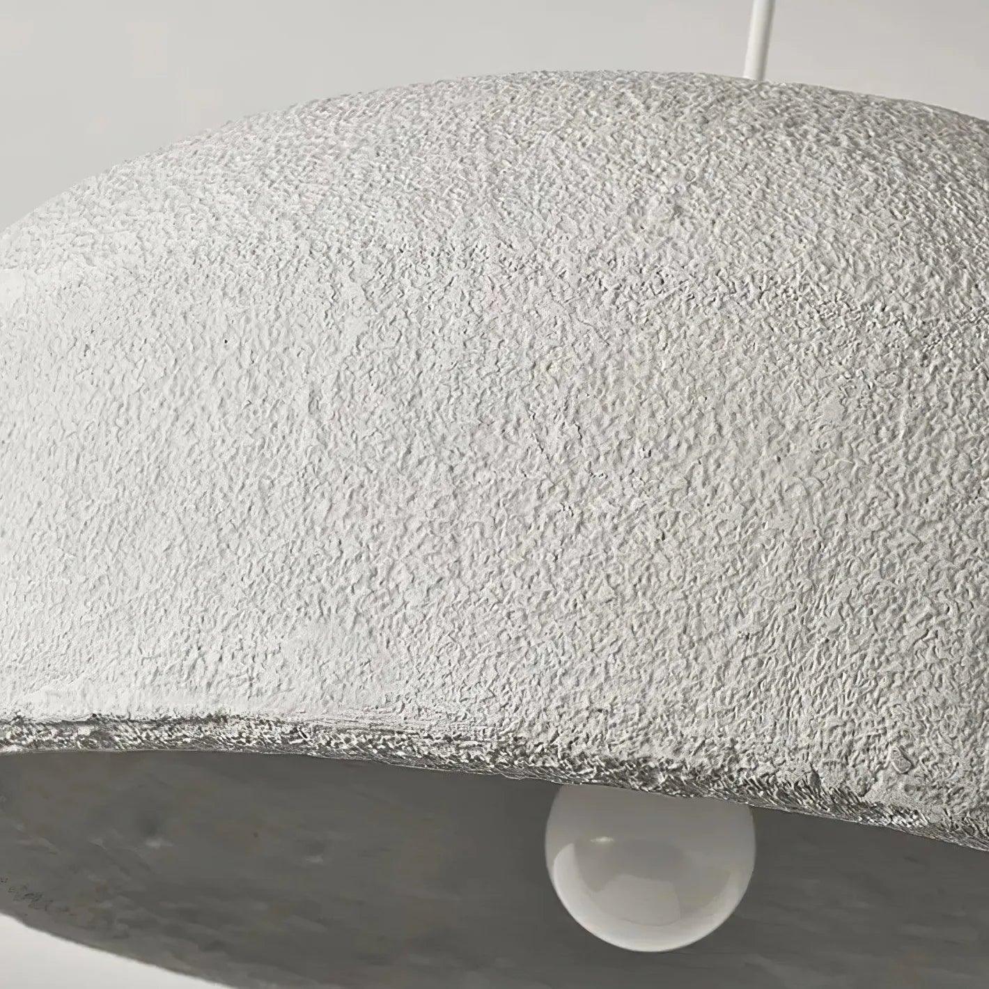Modern Round White Pendant Light - Minimalist Ceiling Lighting Fixture for Kitchen, Dining Room, Bedroom & Living Room Decor