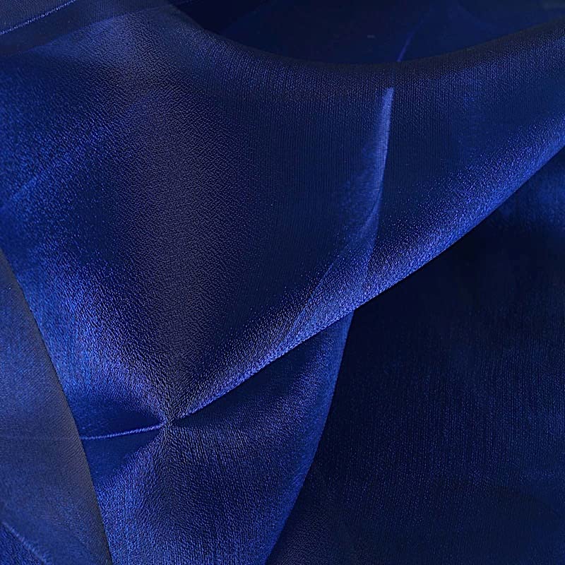 50 Navy Blue Premium Curly Chiffon Chair Covers with Sashes - Elegant Wedding, Party, Ceremony & Reception Decorations - Perfect for Banquet Halls, Bridal Showers and Special Events