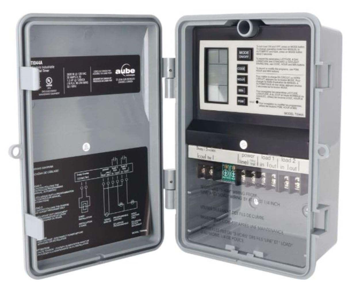 Honeywell Home TI040/U Programmable Timer - Indoor & Outdoor Weekly/Daily Settings, Gray - Perfect for Lights, Pumps & Appliances in Home, Garden & Industrial Use
