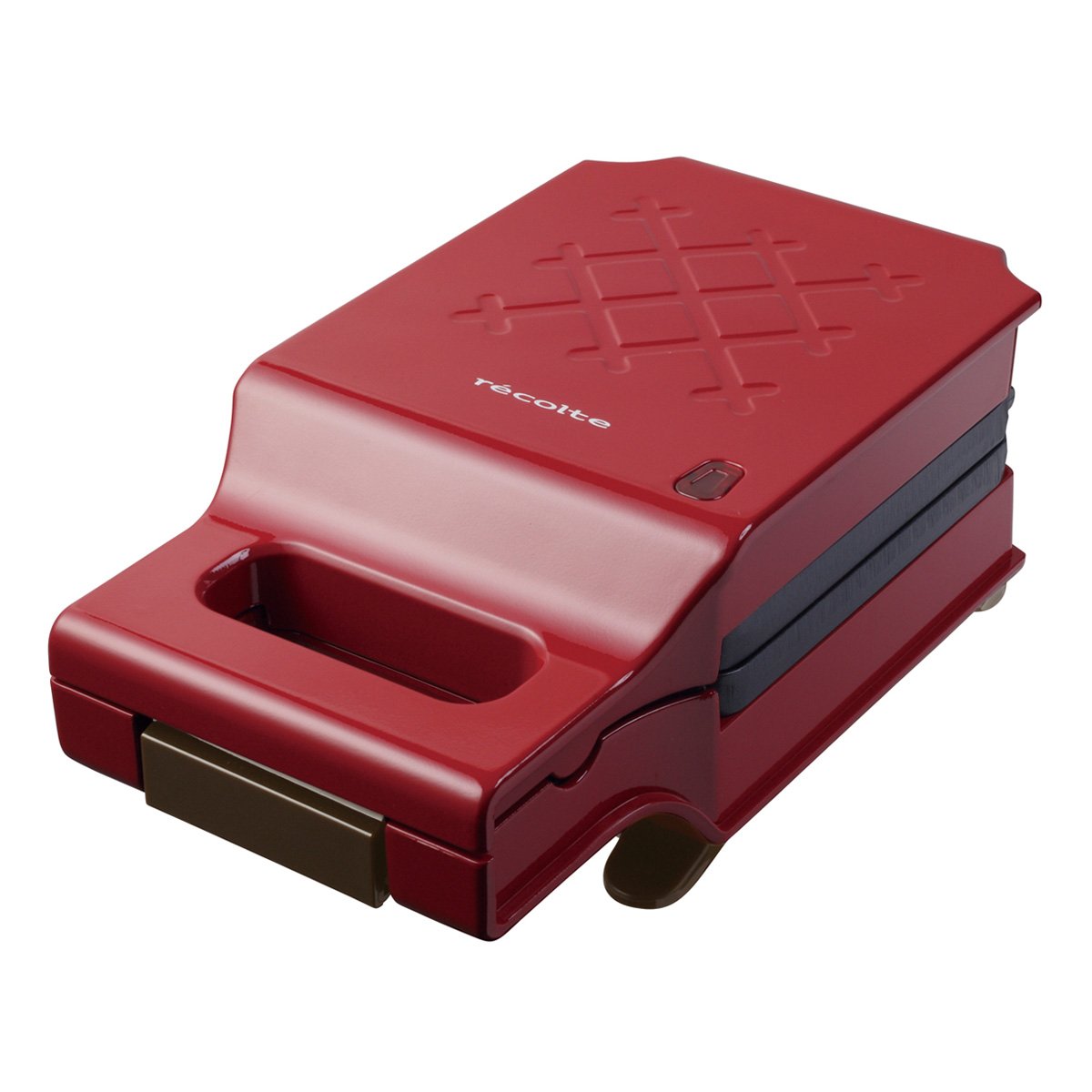 Recolte PRESS SAND MAKER Quilt RPS-1 Red - Compact Sandwich Maker for Quick Lunches, Breakfast & Snacks - Perfect for Home, Office & Dorm Use