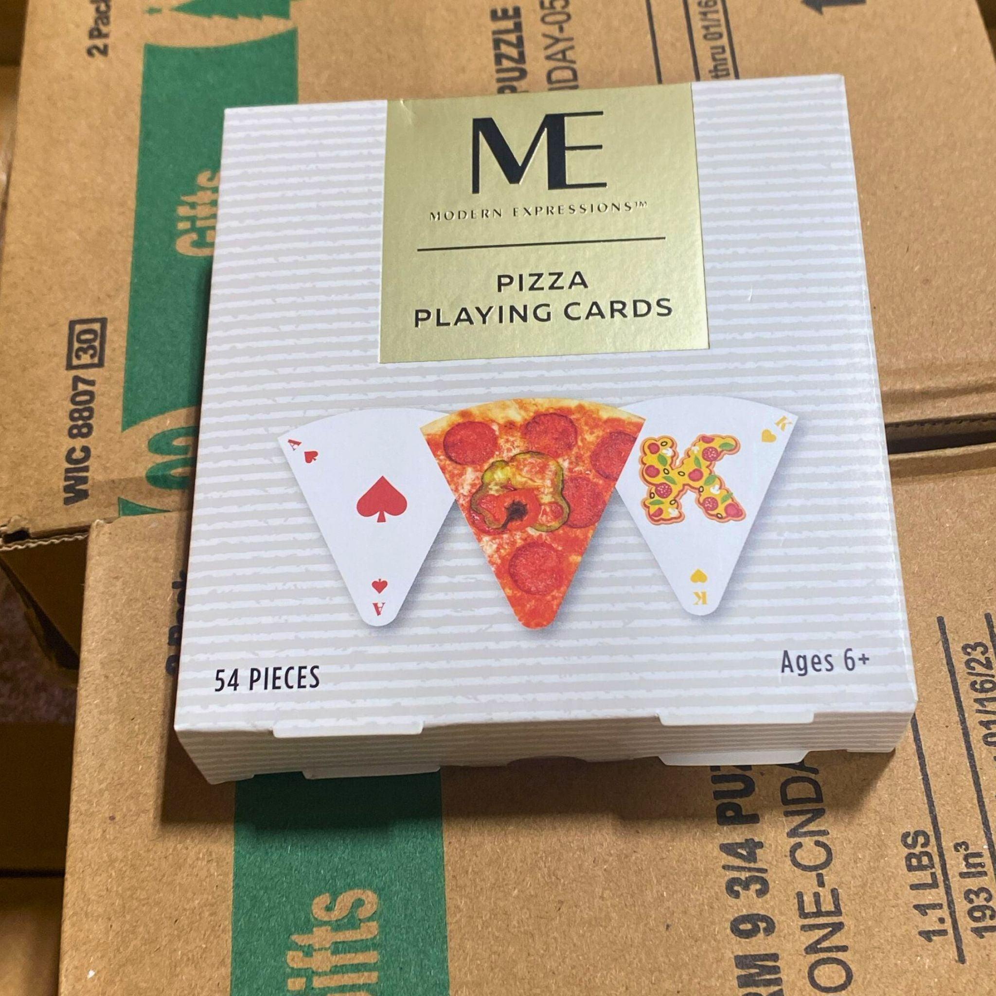 ME Modern Expressions Pizza Playing Cards - 36 Pcs Deck for Game Nights, Parties & Collectors | Fun Pizza-Themed Cards for Family Gatherings & Poker Games
