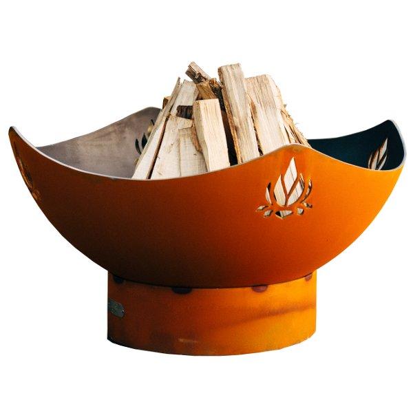 Namaste Fire Pit - Outdoor Wood Burning Fire Pit for Backyard, Patio, Camping & Garden - Durable Steel Fire Bowl with Spark Screen & Poker Tool