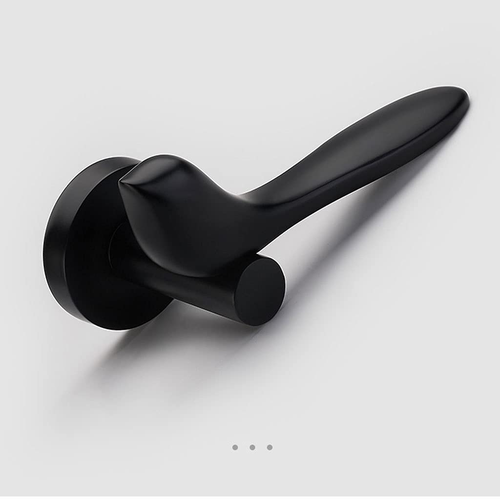 **Silent Metal Door Knob Lever with Key - Bright Chrome Bedroom Bathroom Study Hallway Closet Door Handle Lock - Perfect for Noise-Sensitive Areas & Home Security**