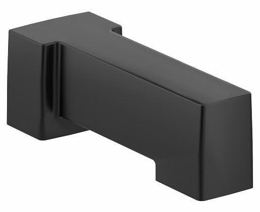 Moen S3898BL 90 Degree Tub Spout without Diverter in Matte Black - Perfect for Bathroom Faucet Replacement and Shower Installation