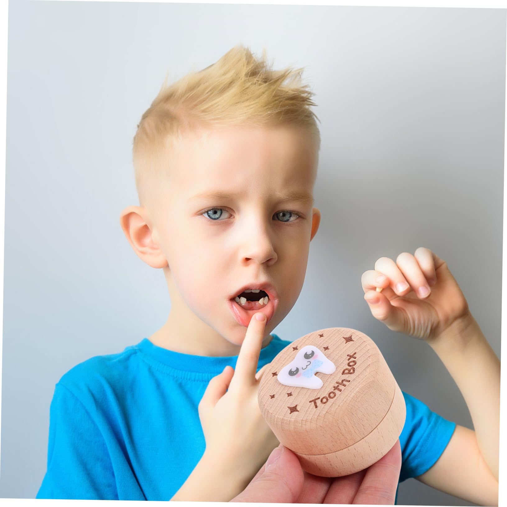 IWOWHERO Unique Wooden Baby Tooth Box - Keepsake Organizer for Boys & Girls to Preserve Childhood Memories | Perfect for First Tooth, Milestone Gifts & Nursery Decor