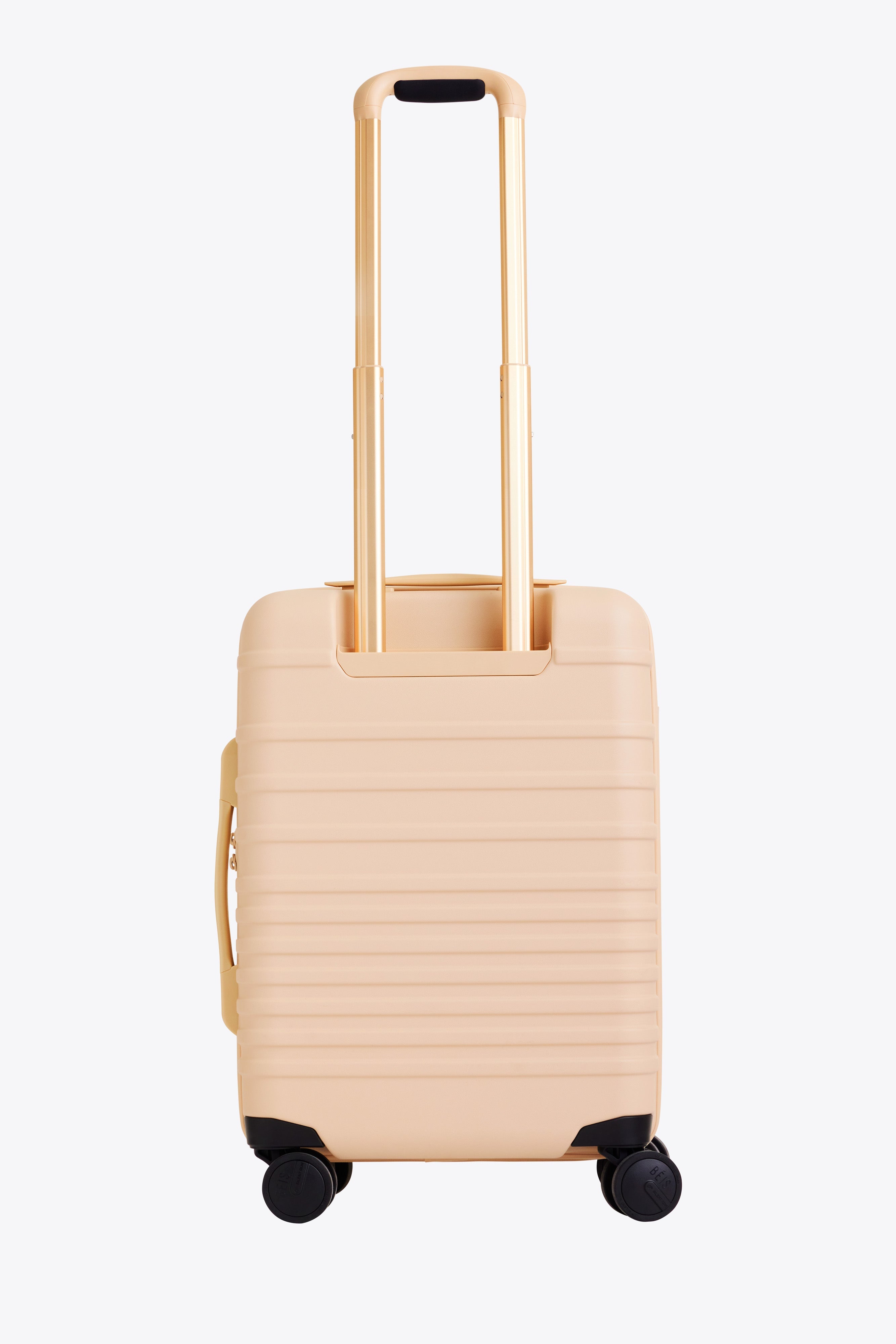 Beige Front Pocket Carry On Roller Luggage - Lightweight Expandable Suitcase for Air Travel with USB Charging Port | Perfect for Business Trips & Weekend Getaways