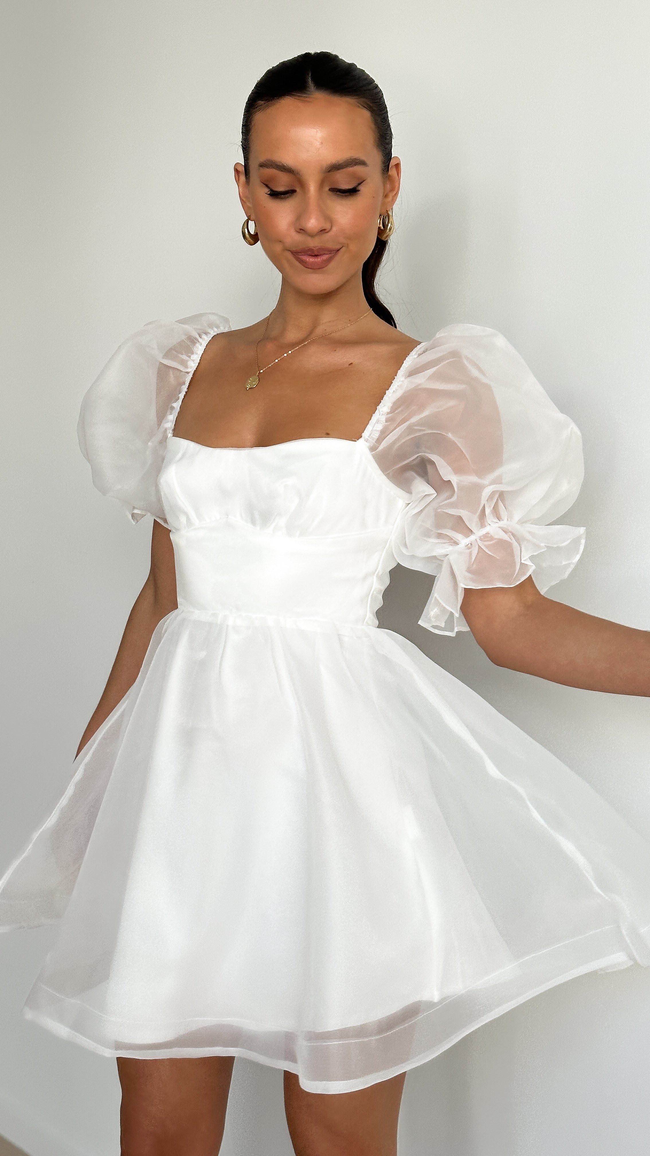 Lakeithia Mini Dress for Women - Elegant White Summer Party Dress for Casual Outings, Date Nights & Beach Vacations