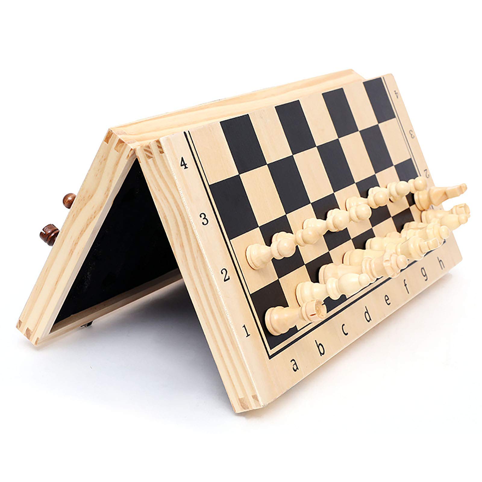 YFF-Corrimano Wooden Magnetic Chess Set - Foldable & Portable Chessboard for Travel, Kids & Adults - Perfect for Home, Office, School & Outdoor Games