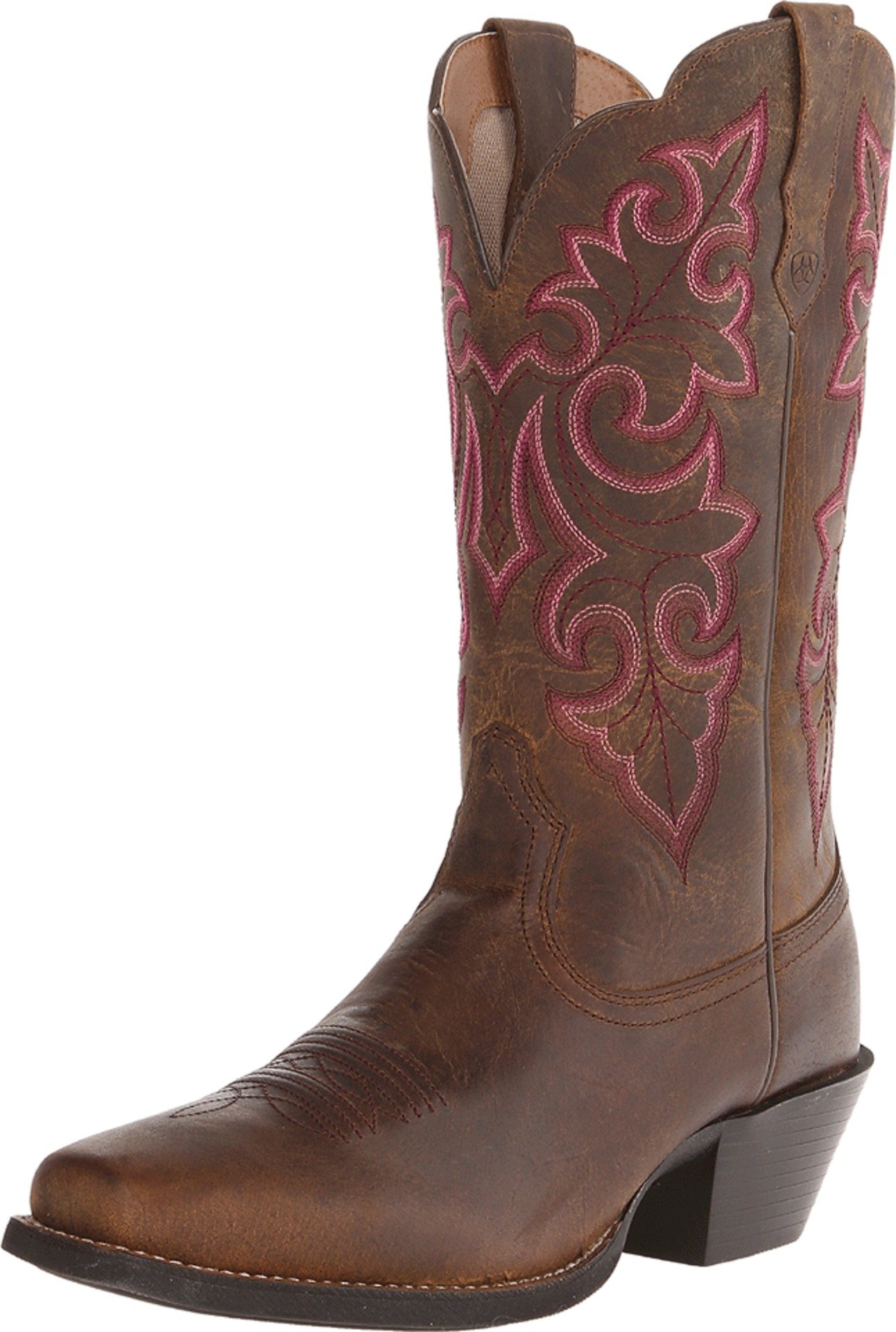 Ariat Women's Round Up Square Toe Western Boots - Comfortable Cowgirl Boots for Riding, Work & Country Fashion | Durable Leather Western Boots for Women