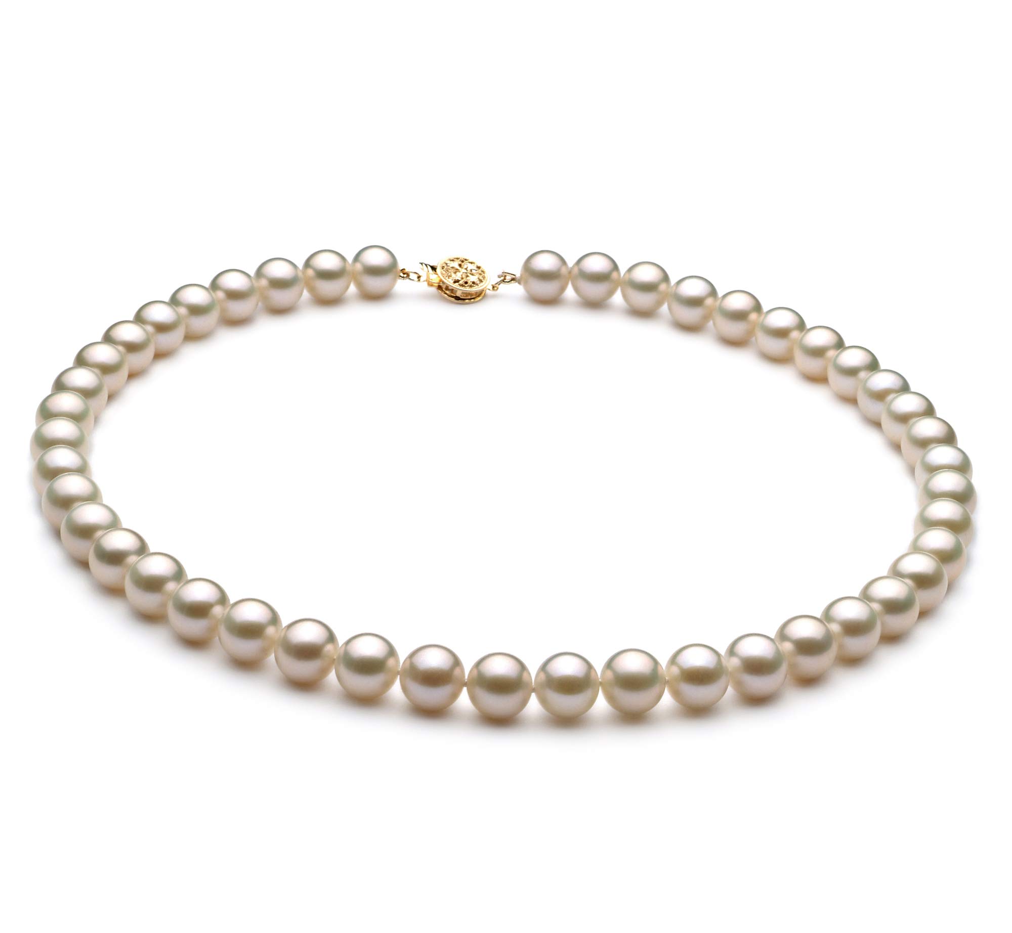 AAA Quality 8-9mm White Freshwater Cultured Pearl Necklace for Women - Elegant Jewelry Gift for Brides, Anniversaries & Special Occasions